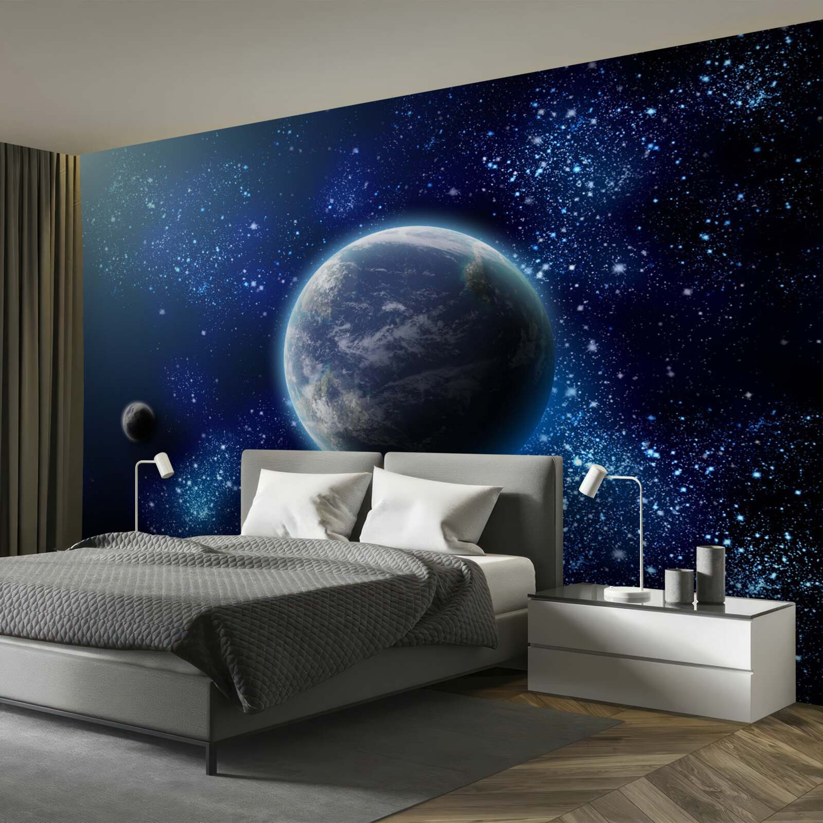 Fototapeta priestor ako pozadie pre planétu