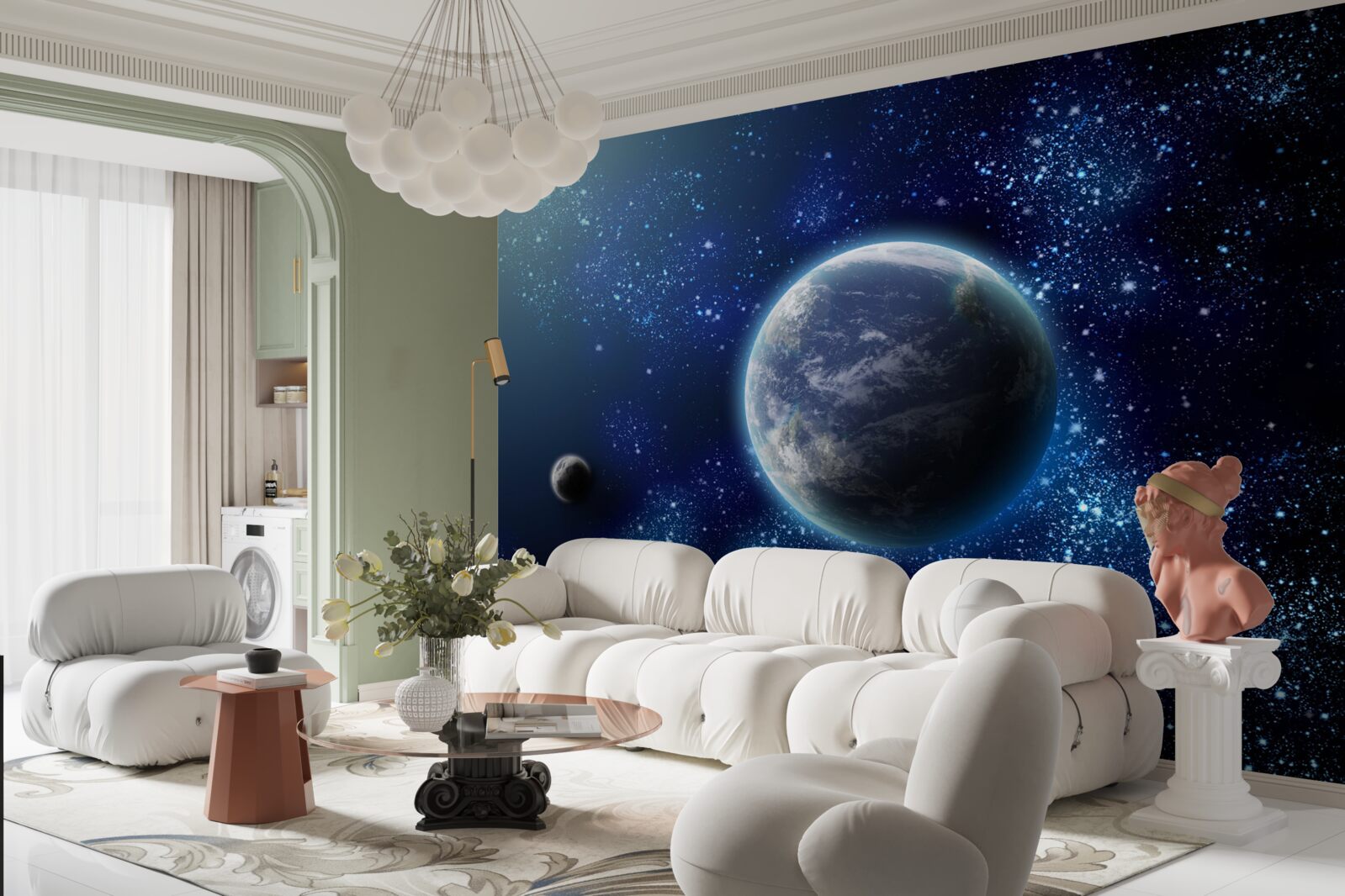 Fototapeta priestor ako pozadie pre planétu