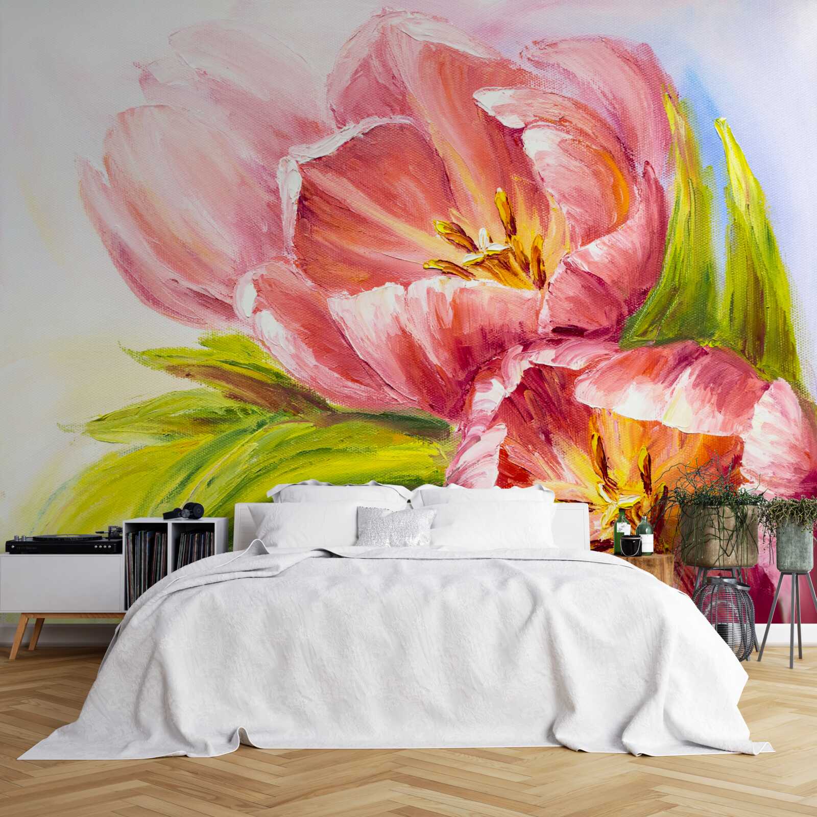 Fototapeta tulipány nakreslené s veľkou chuťou a krásou