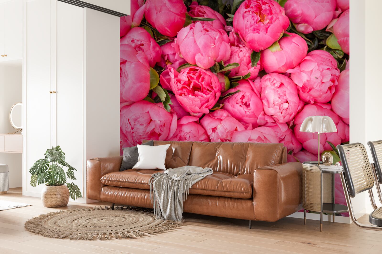 Fototapeta krásne ružové pivonky