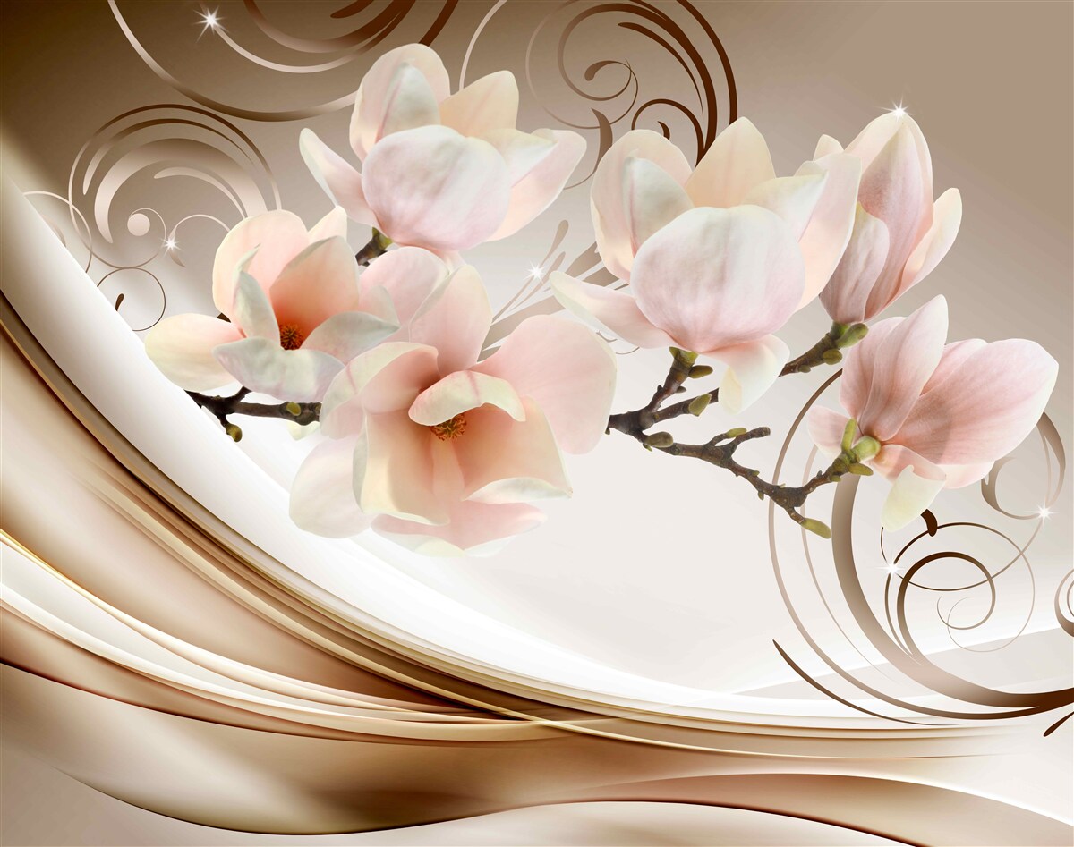 Fototapeta rozkvitnutý konár ozdobený jemnými ružovými kvietkami