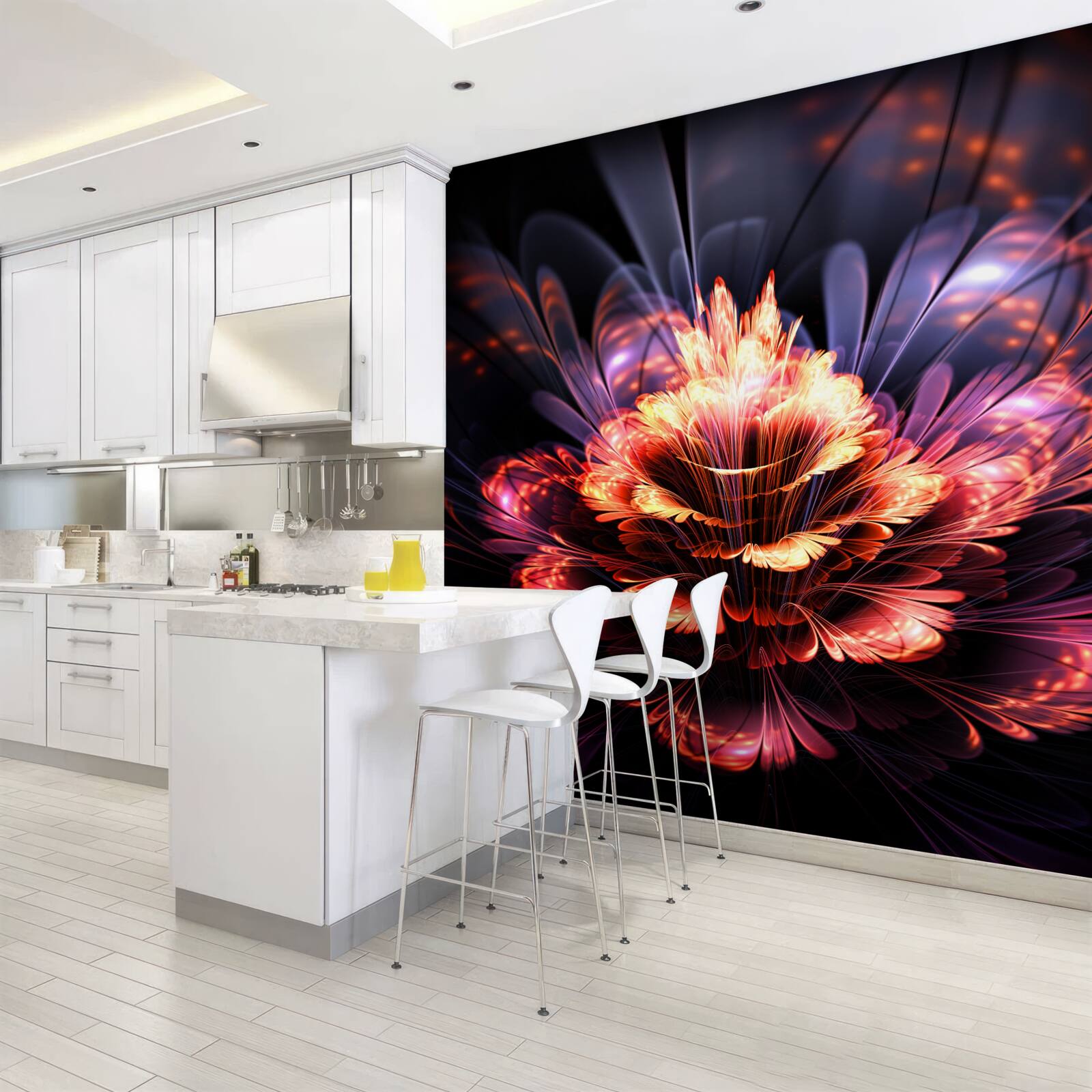 Fototapeta krásny kvet, ktorý žiari ako plameň