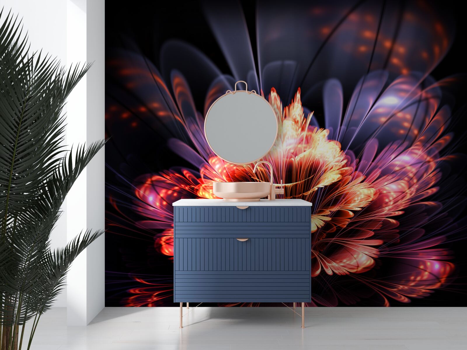 Fototapeta krásny kvet, ktorý žiari ako plameň