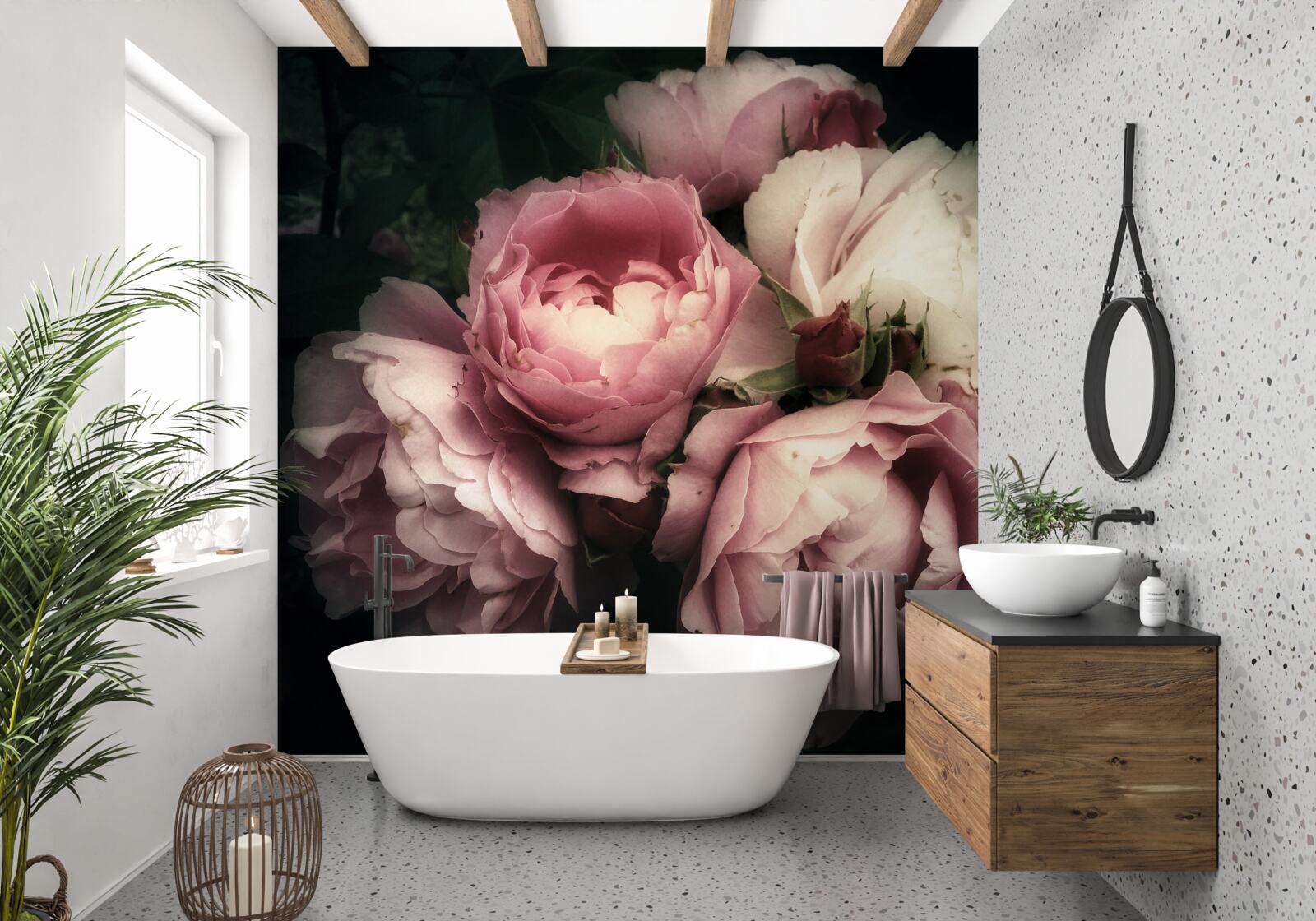 Fototapeta veľké ružové ruže