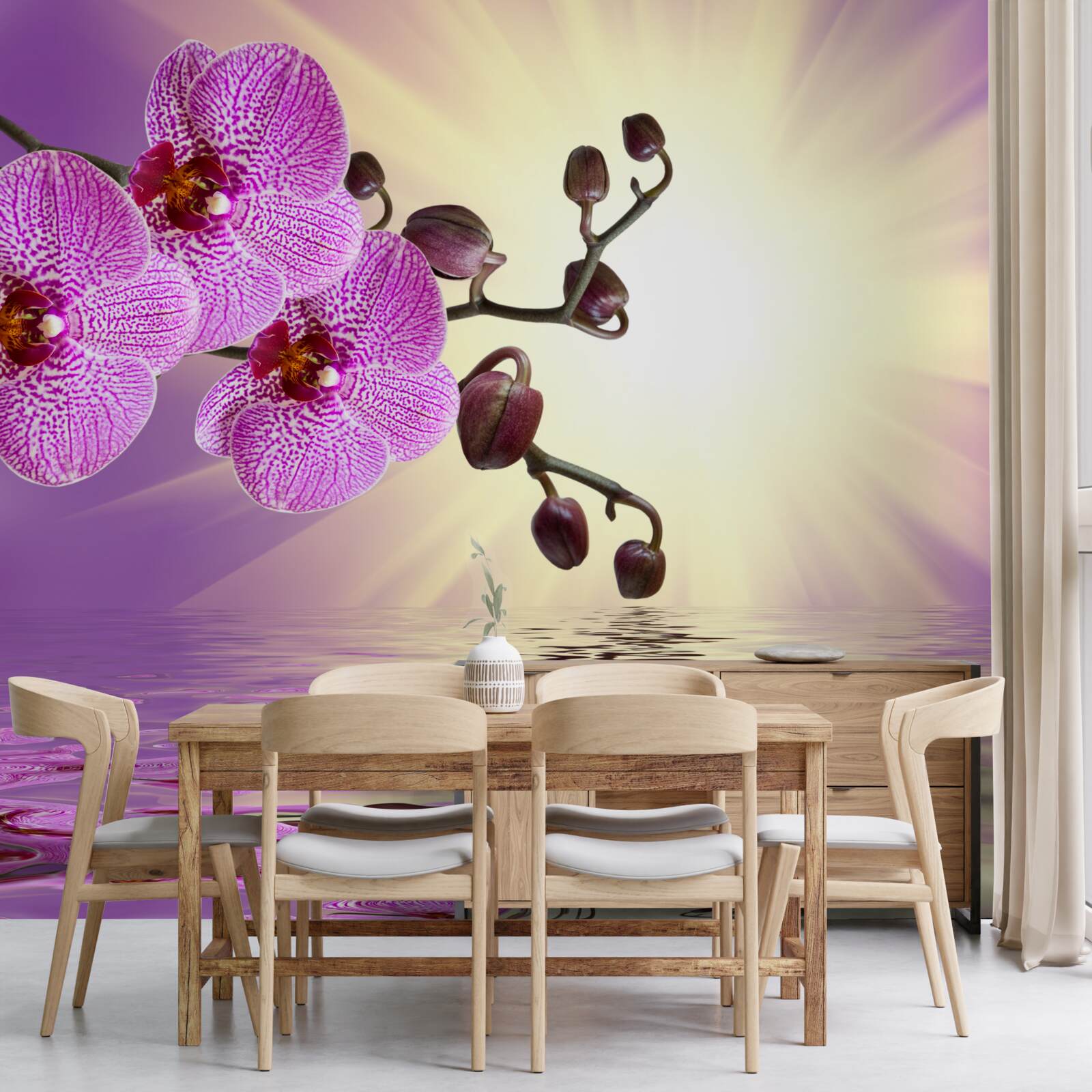 Fototapeta odraz orchideí vo vode