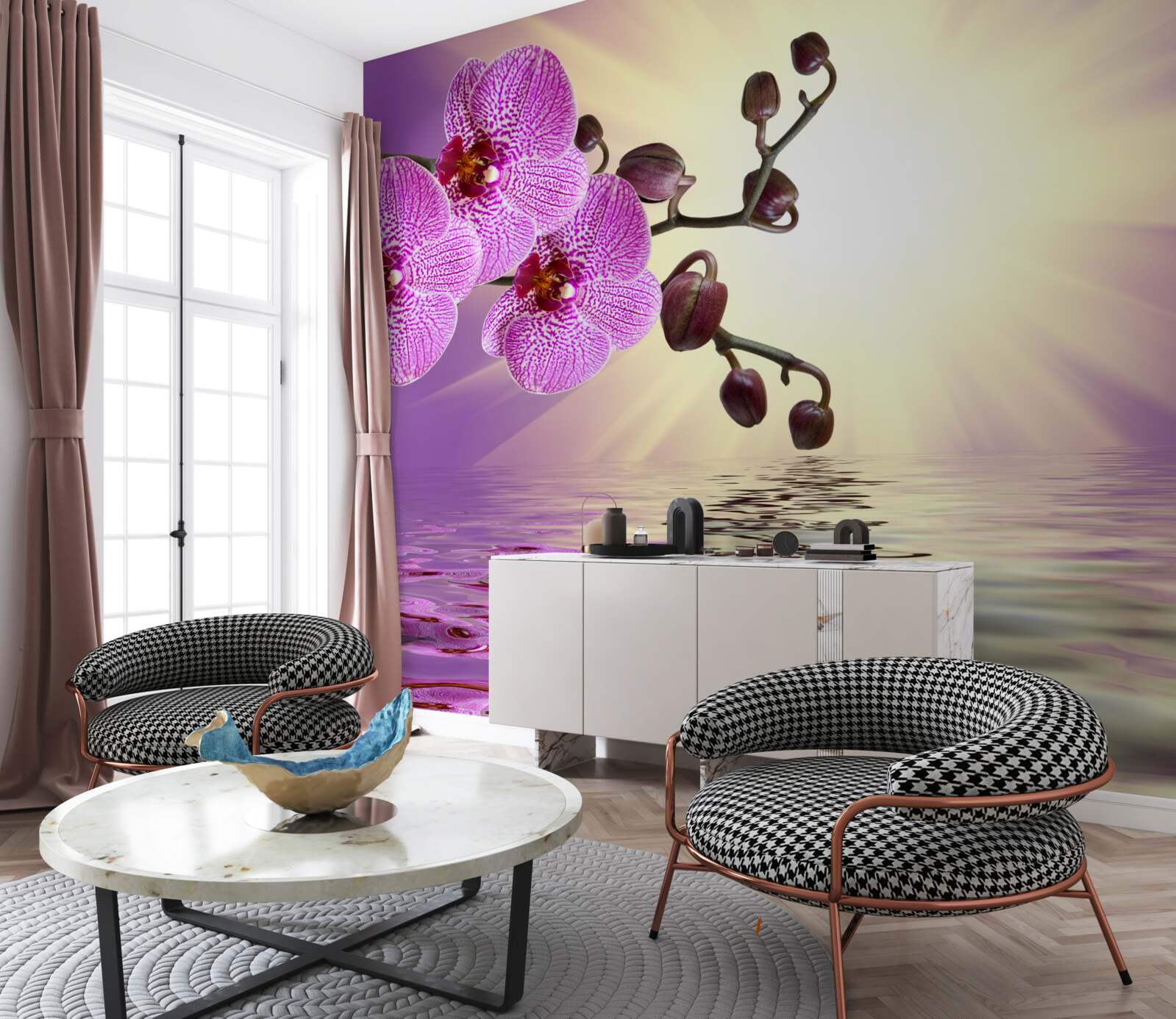 Fototapeta odraz orchideí vo vode