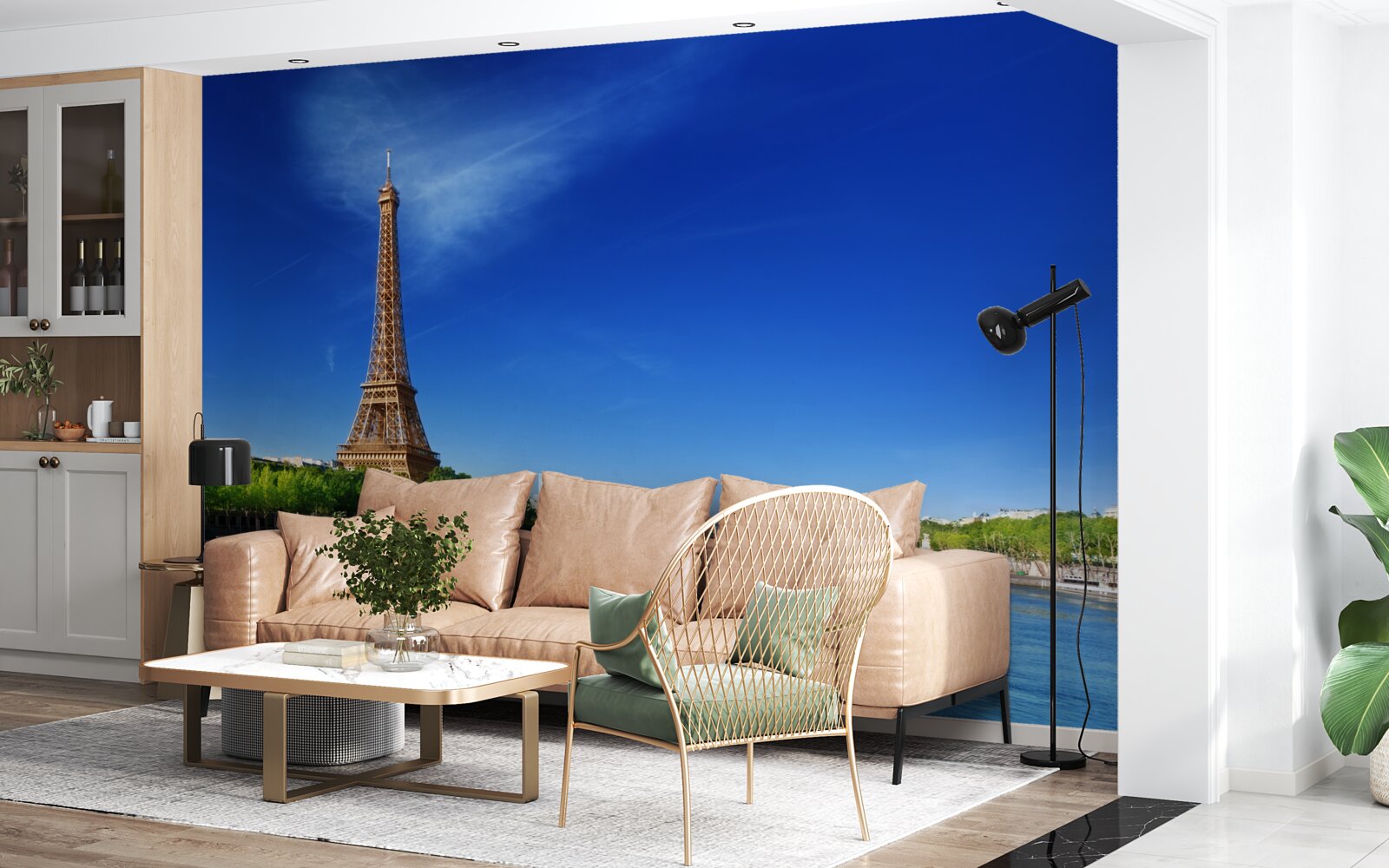 Fototapeta panoráma Eiffelovej veže z opačného brehu