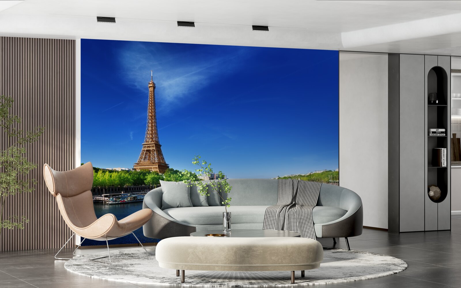 Fototapeta panoráma Eiffelovej veže z opačného brehu