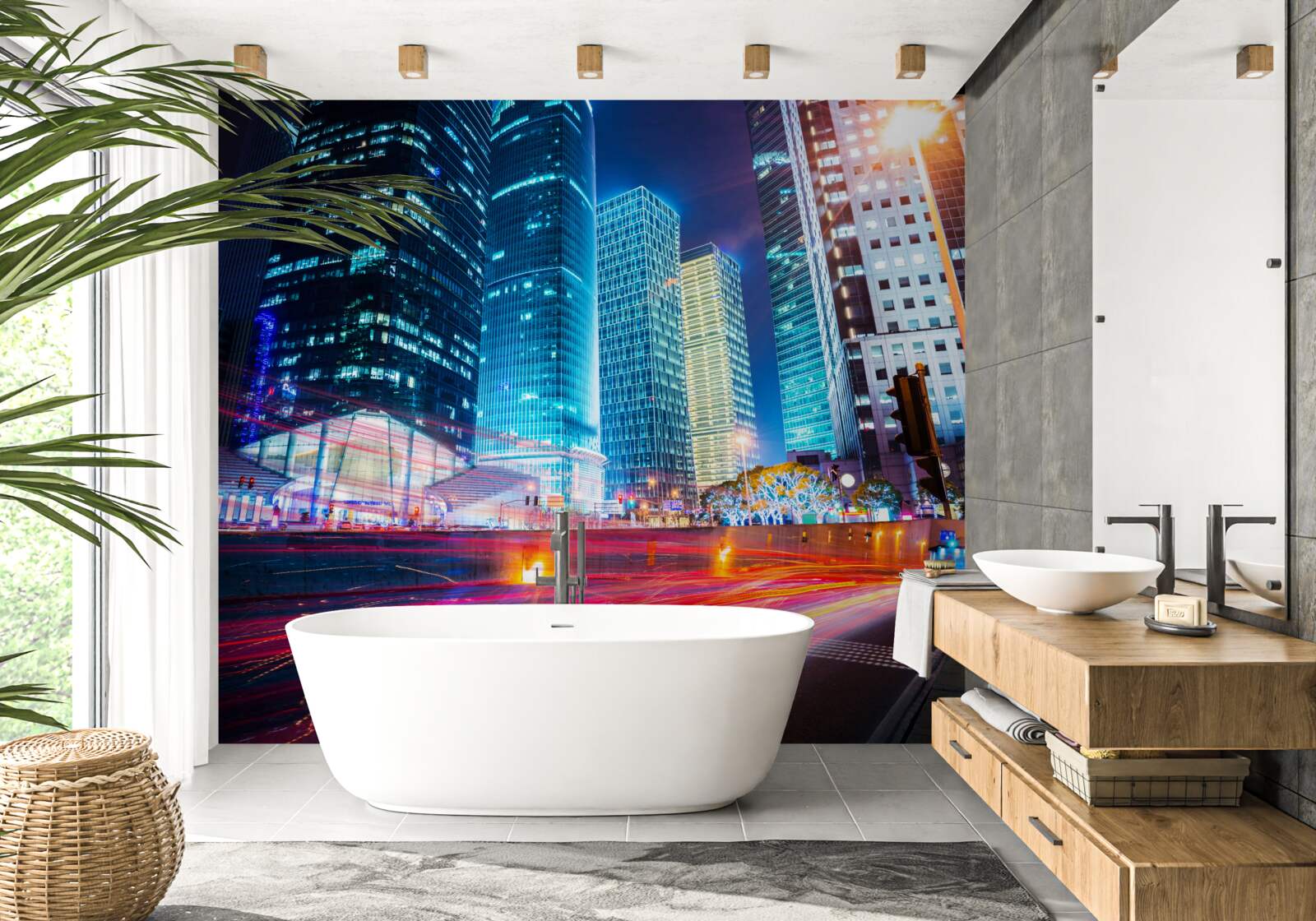 Fototapeta nočná krajina metropoly