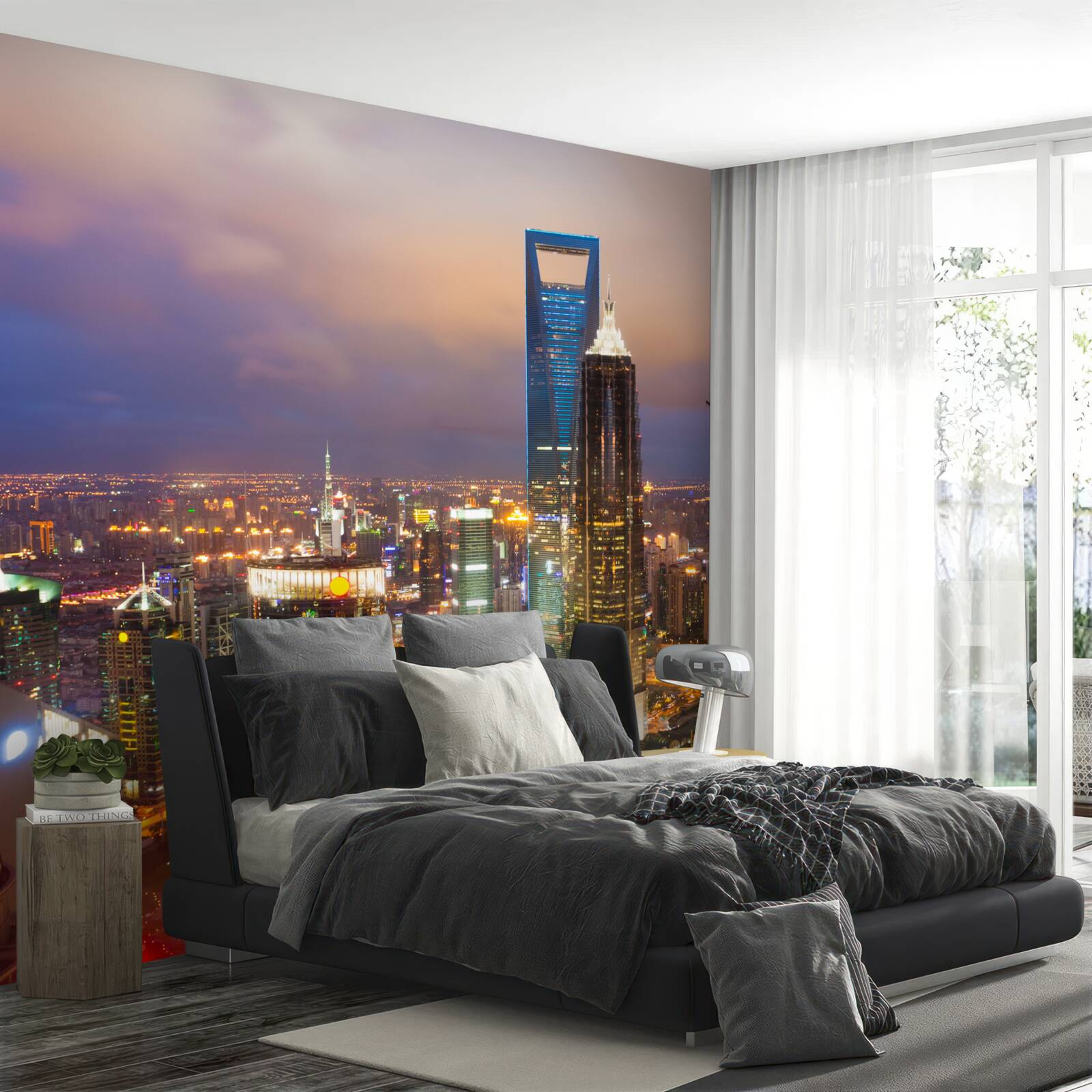 Fototapeta nočné vrcholy mestských budov