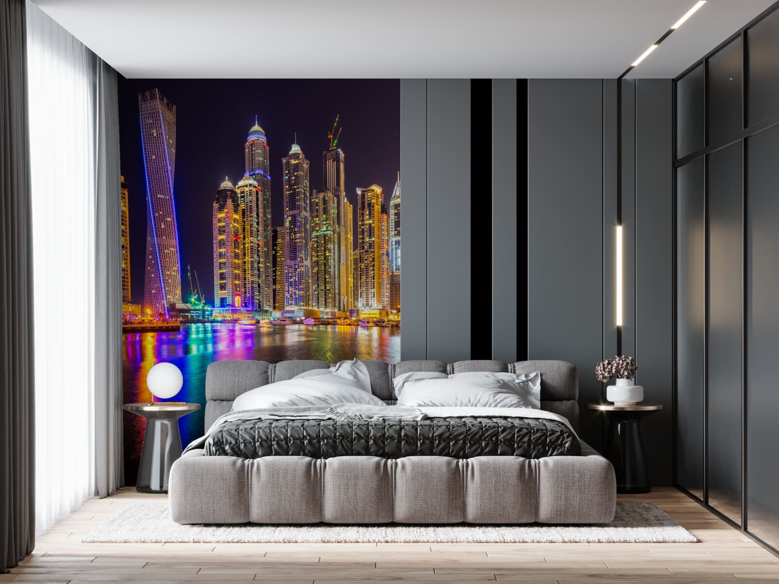 Fototapeta nočné osvetlenie mesta