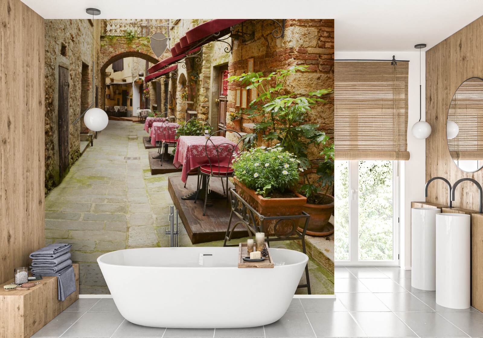 Fototapeta tichá ulica v historickej časti mesta