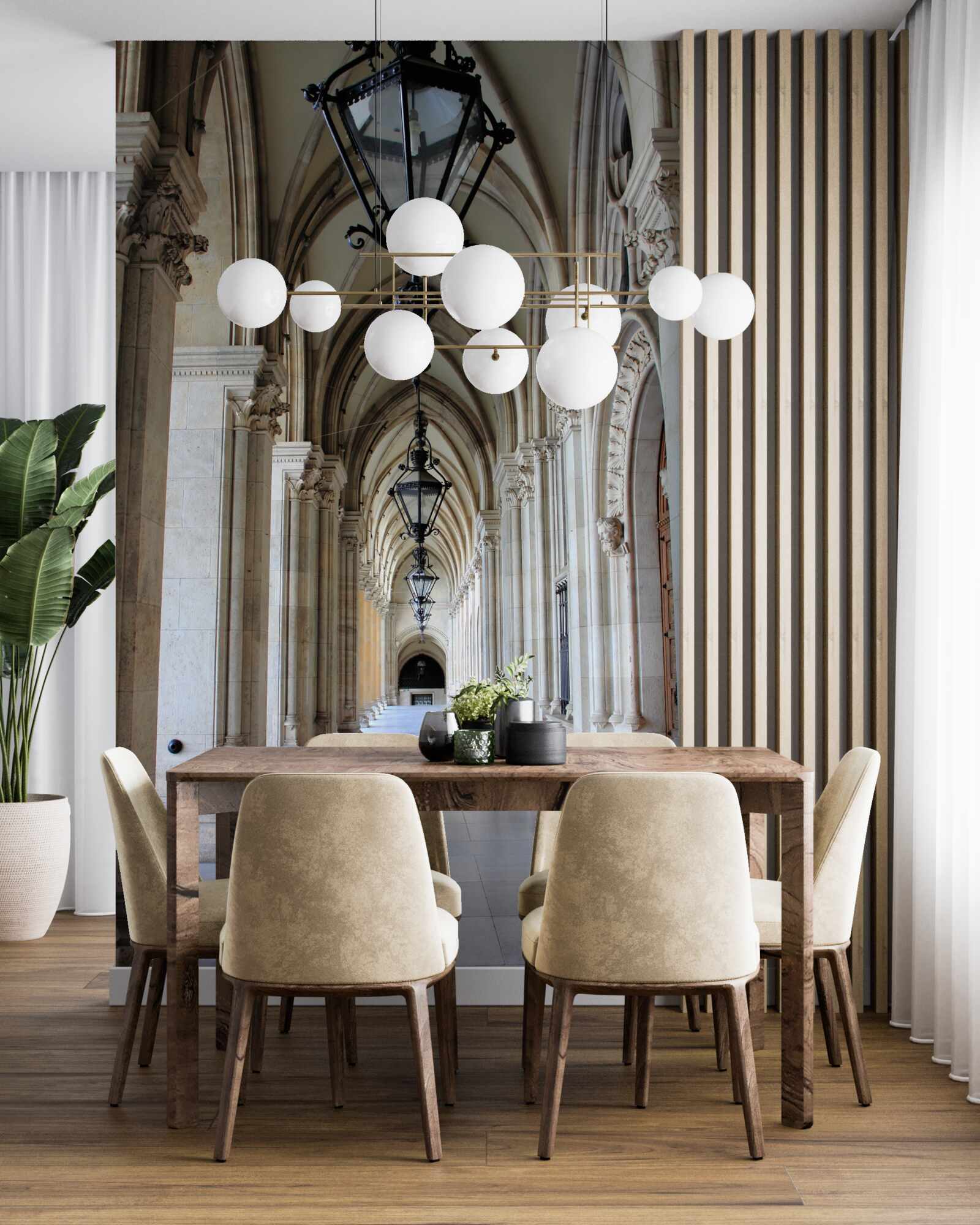 Fototapeta gotické oblúky viedenskej mestskej rady