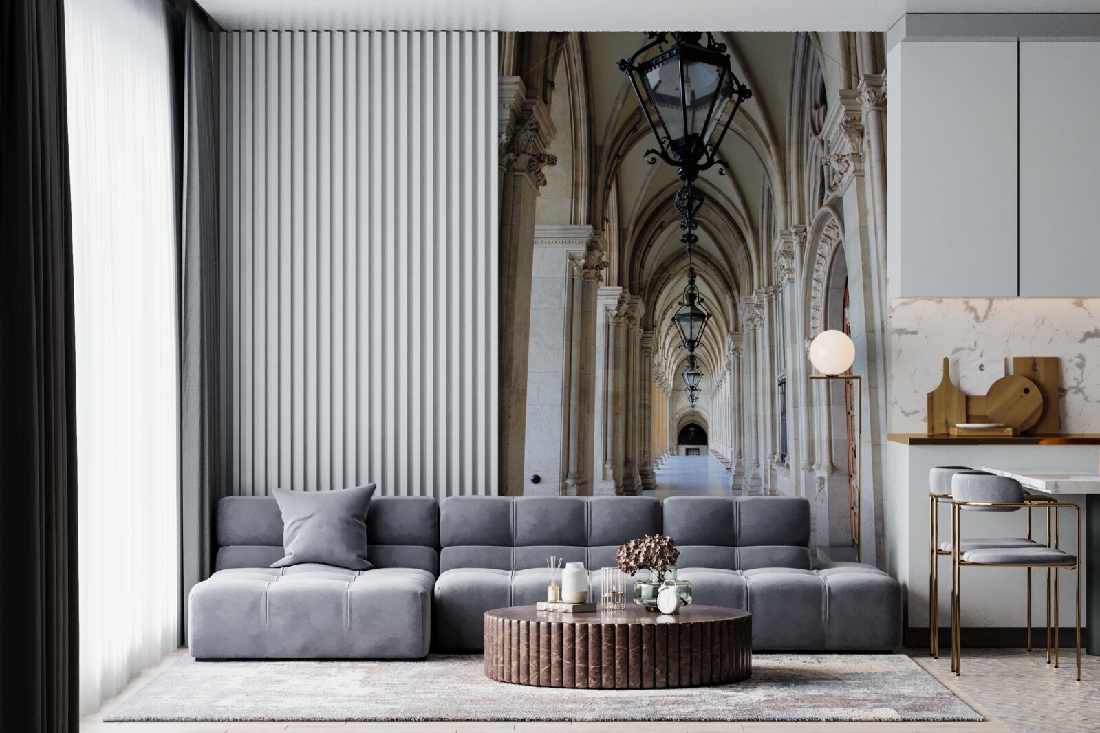 Fototapeta gotické oblúky viedenskej mestskej rady