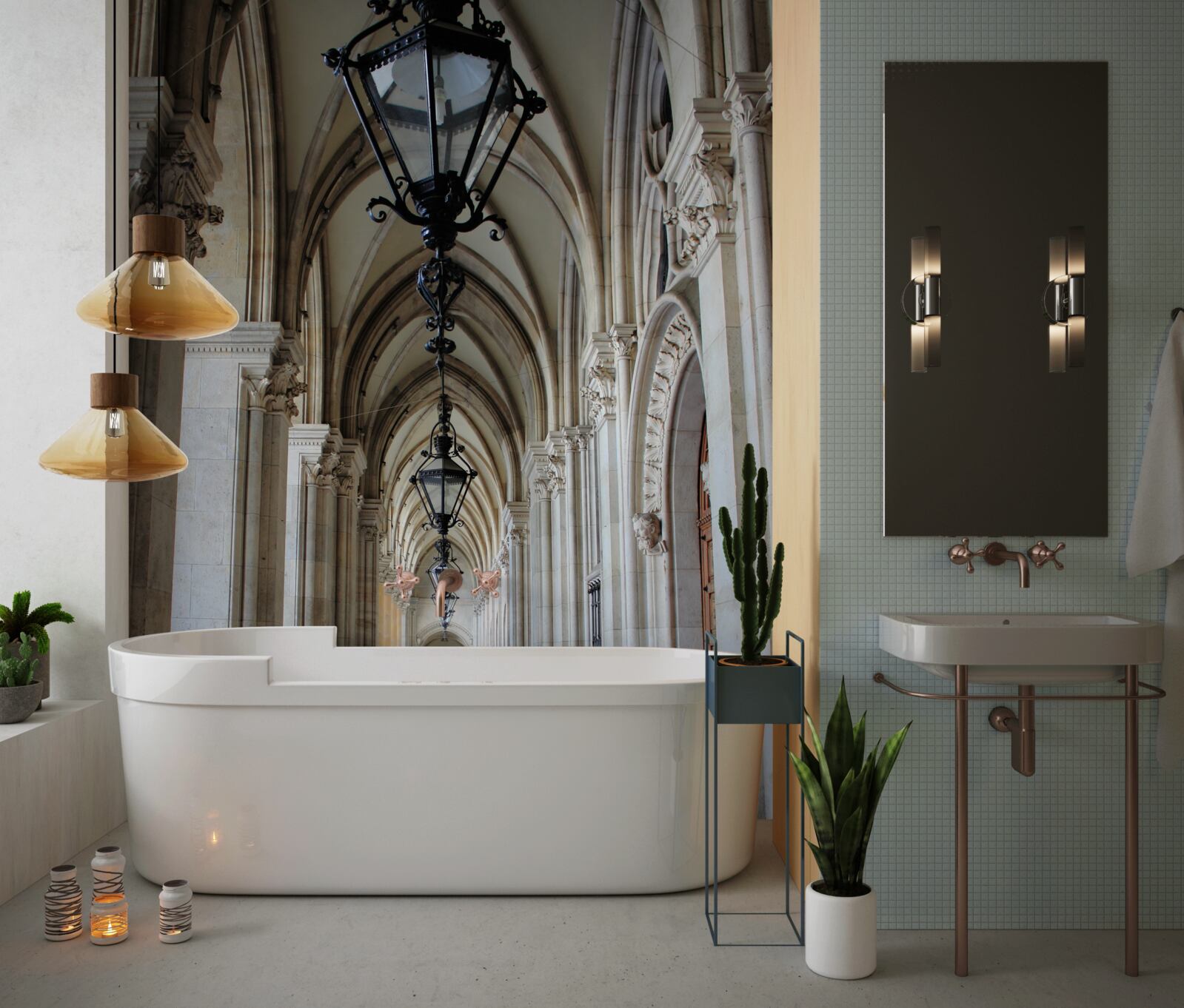 Fototapeta gotické oblúky viedenskej mestskej rady