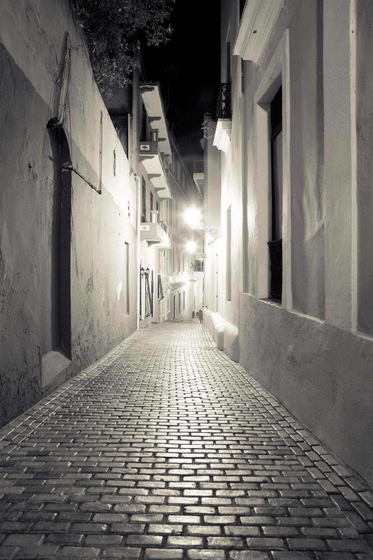 Fototapeta nočná ulica bez ľudí