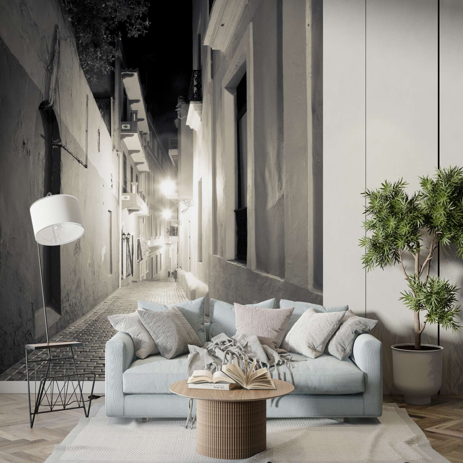 Fototapeta nočná ulica bez ľudí