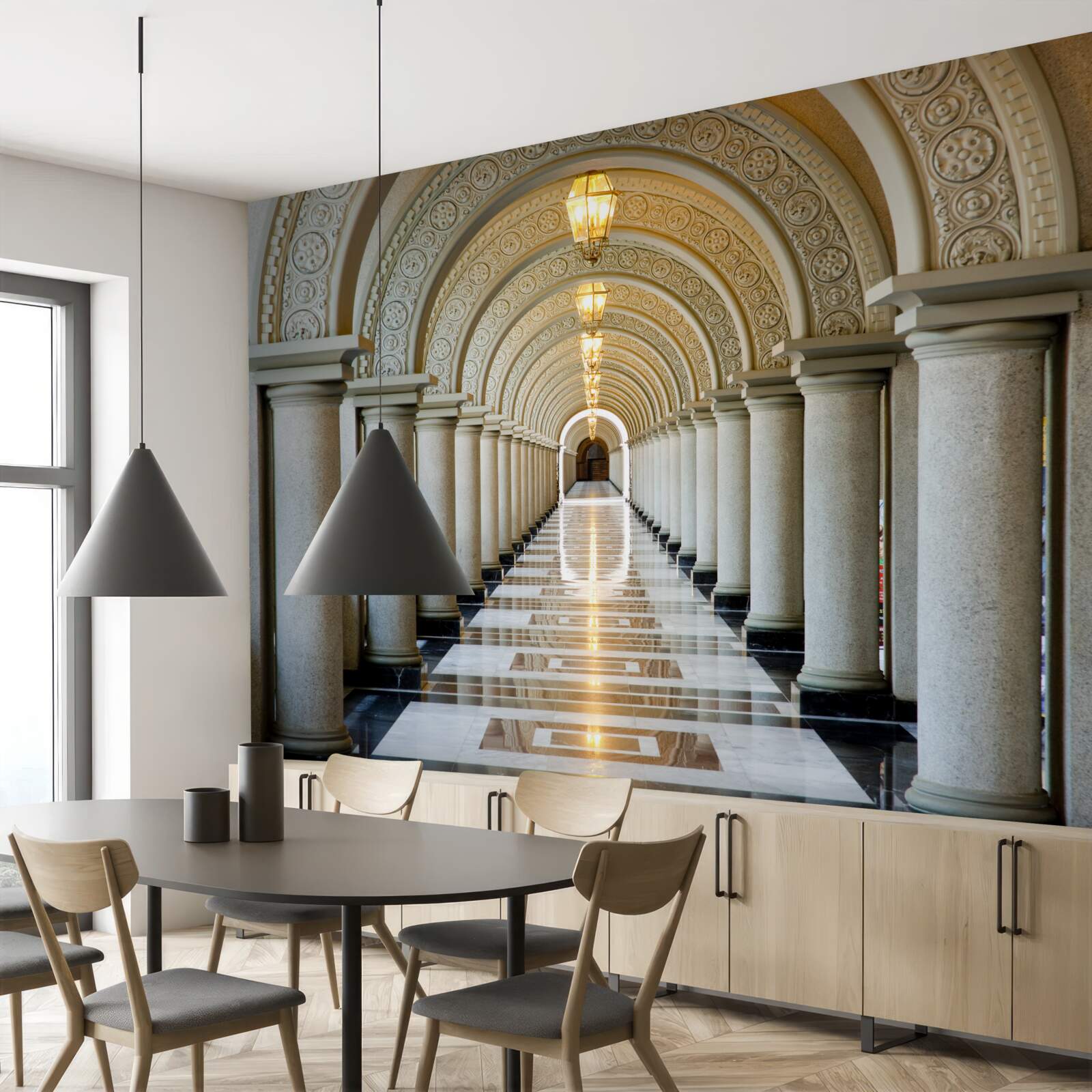 Fototapeta nekonečný rad mramorových stĺpov