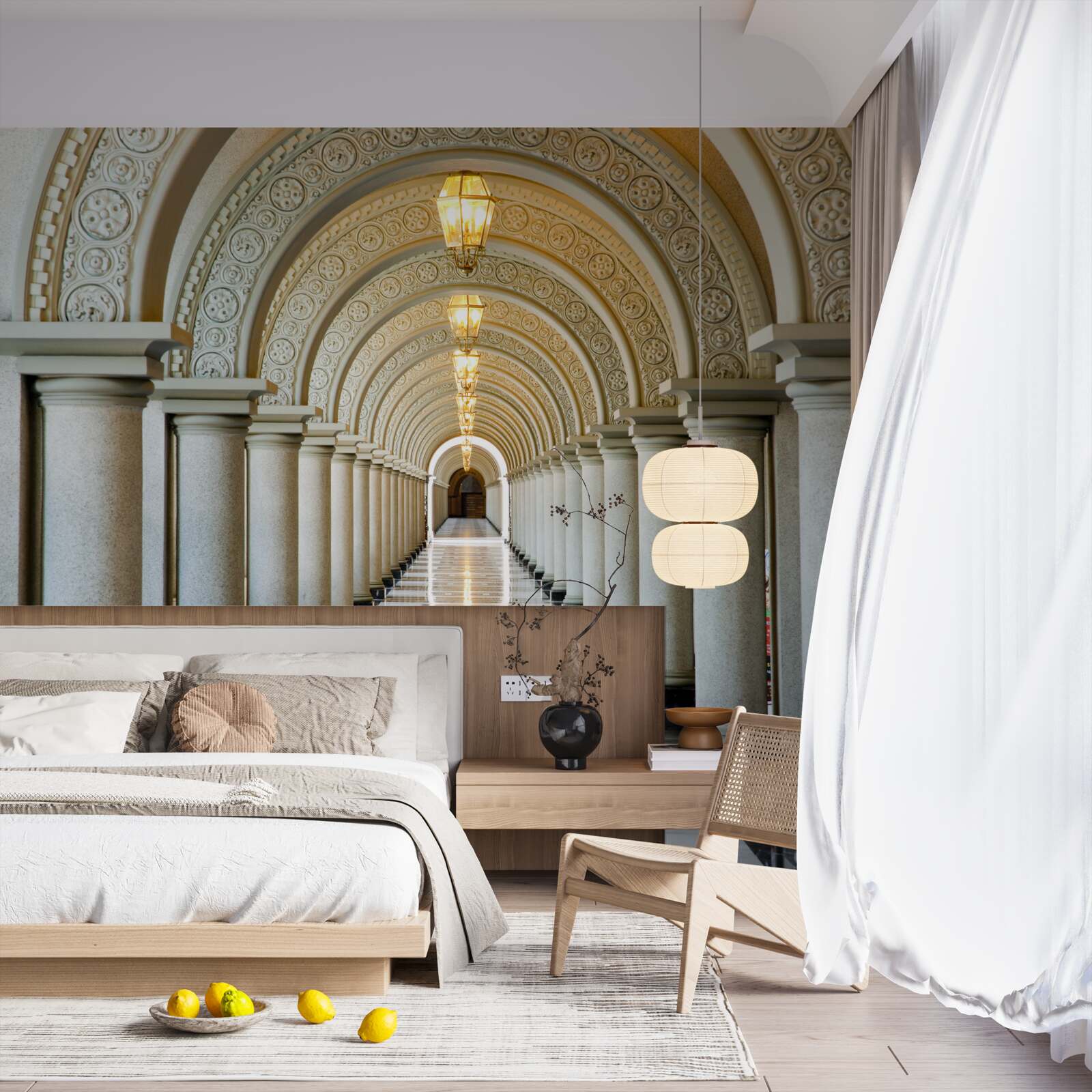 Fototapeta nekonečný rad mramorových stĺpov