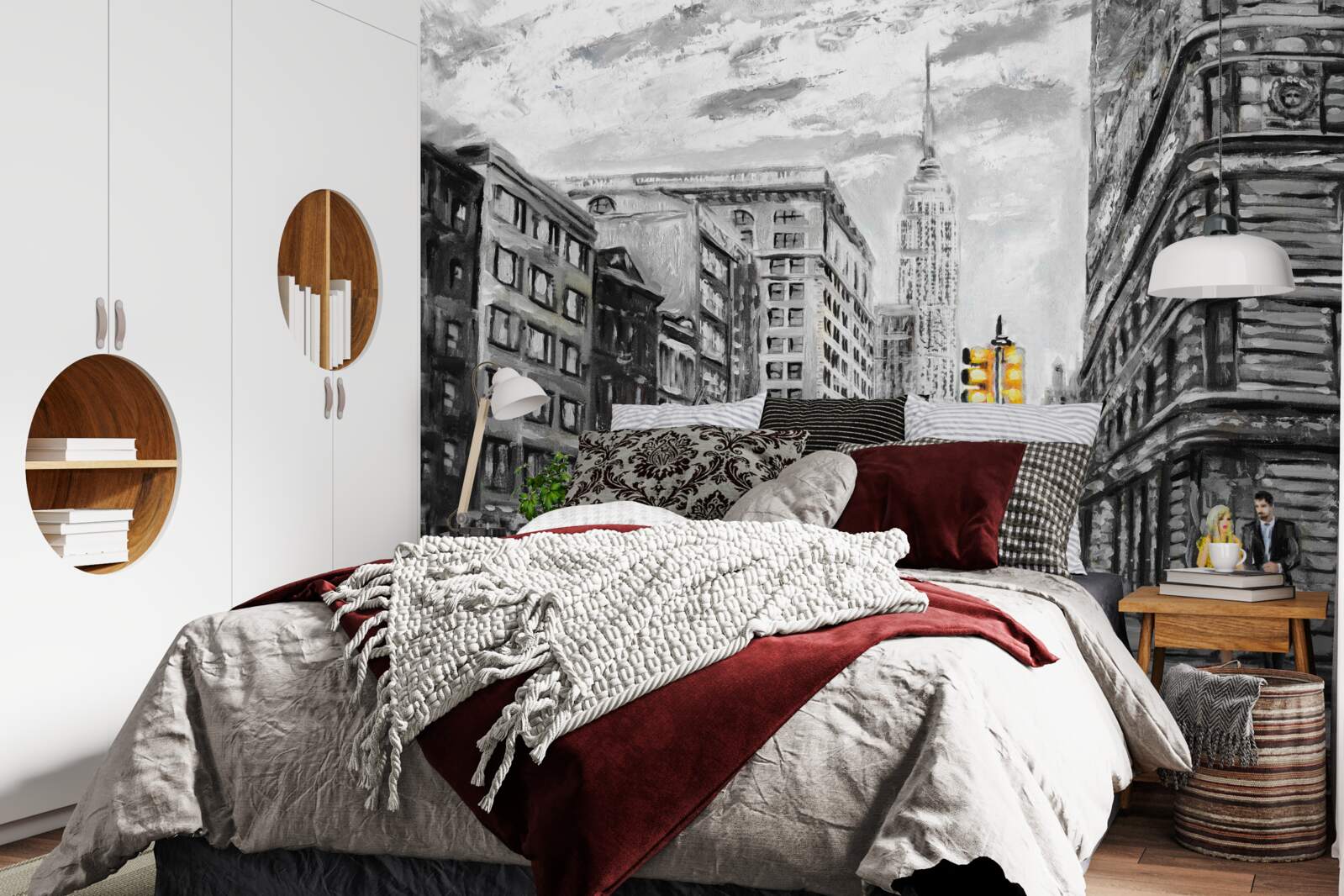 Fototapeta Žlté taxíky na sivých uliciach mesta