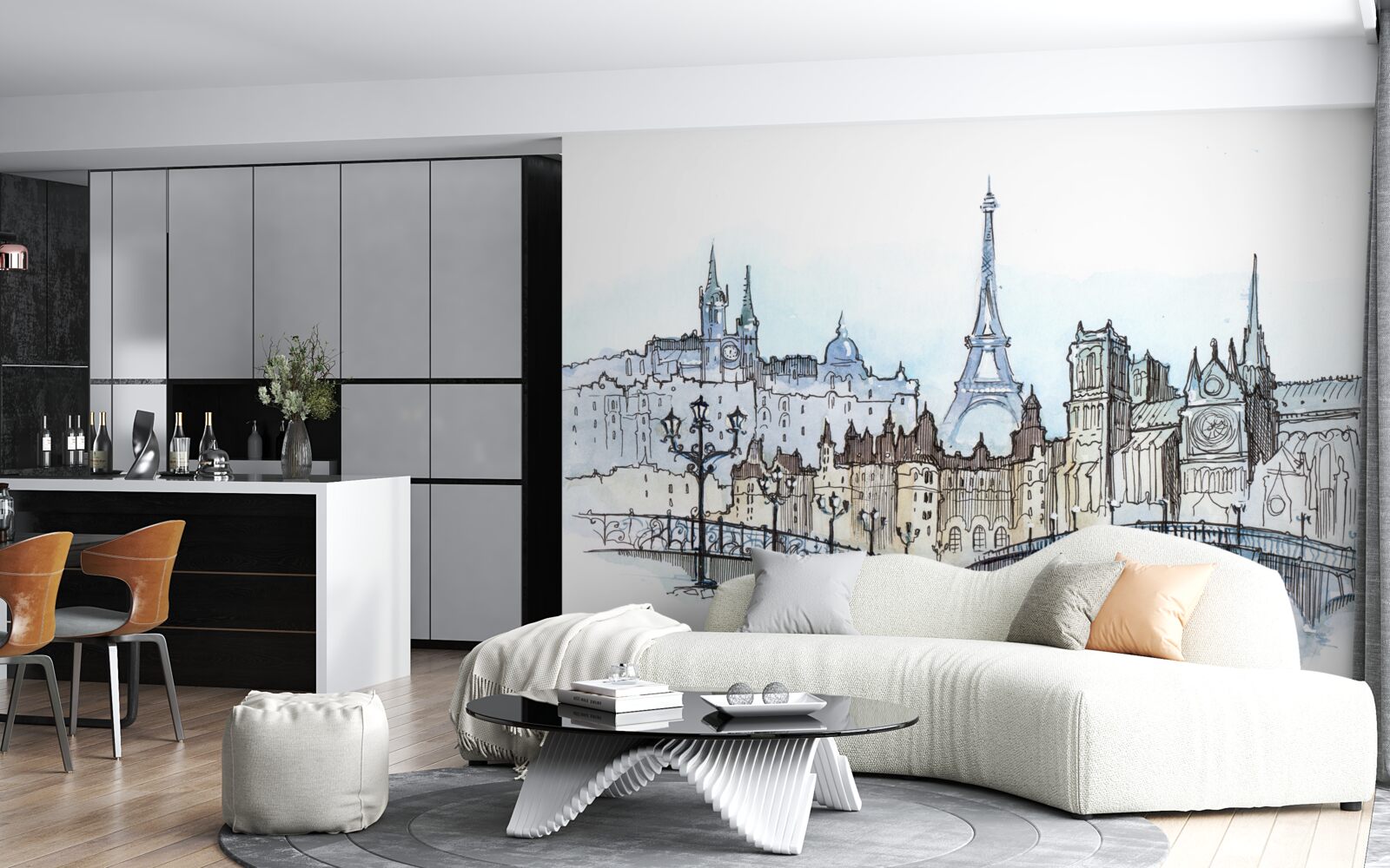 Fototapeta promenáda v starovekom Paríži