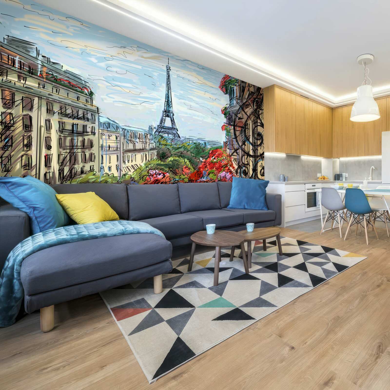 Fototapeta úchvatný výhľad z balkóna na Eiffelovu vežu