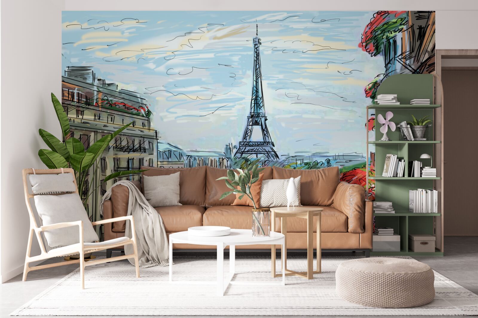 Fototapeta úchvatný výhľad z balkóna na Eiffelovu vežu