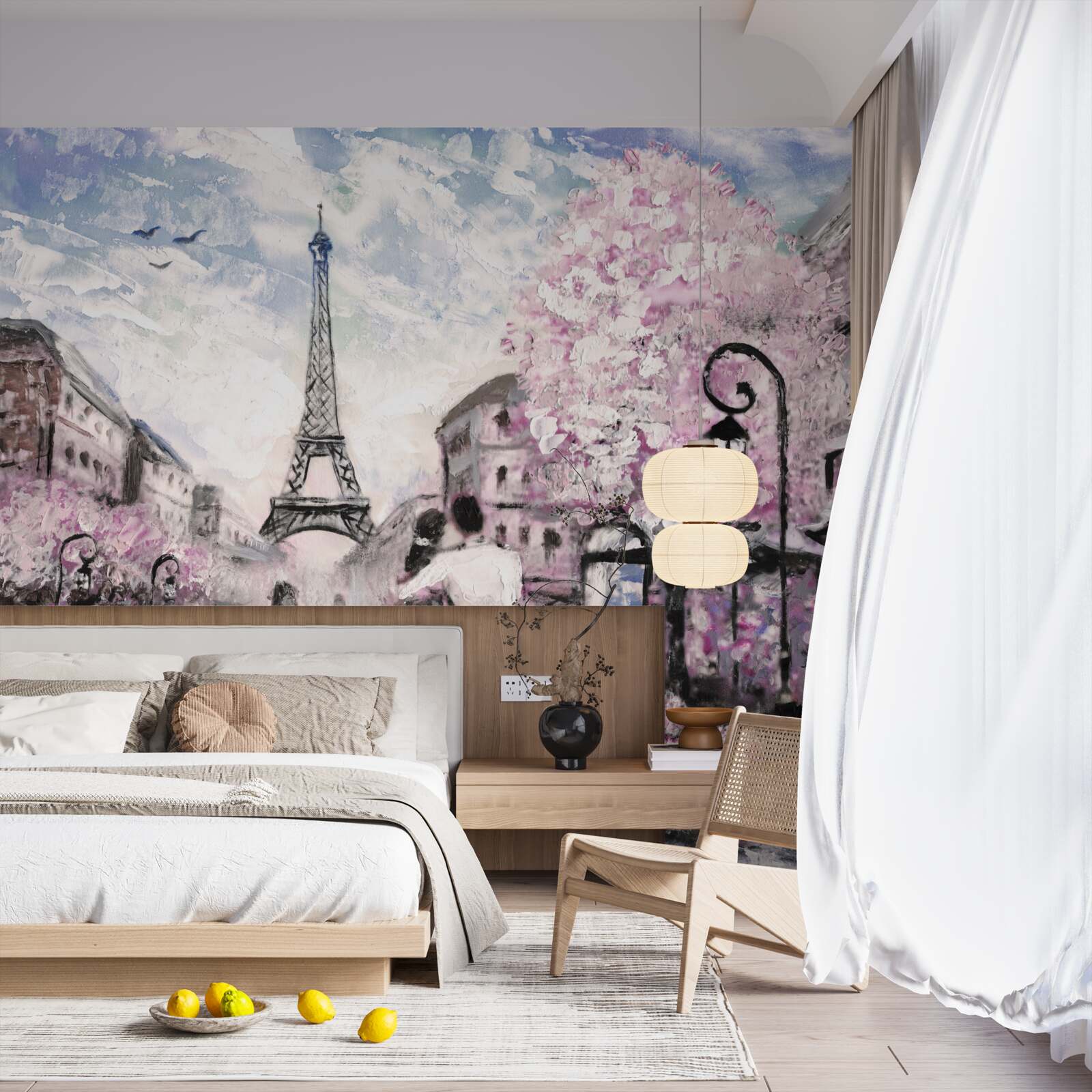 Fototapeta zamilovaný pár v uliciach Paríža