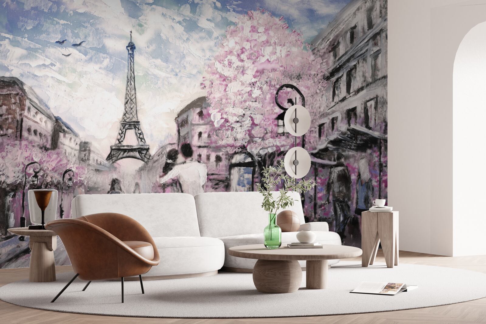 Fototapeta zamilovaný pár v uliciach Paríža