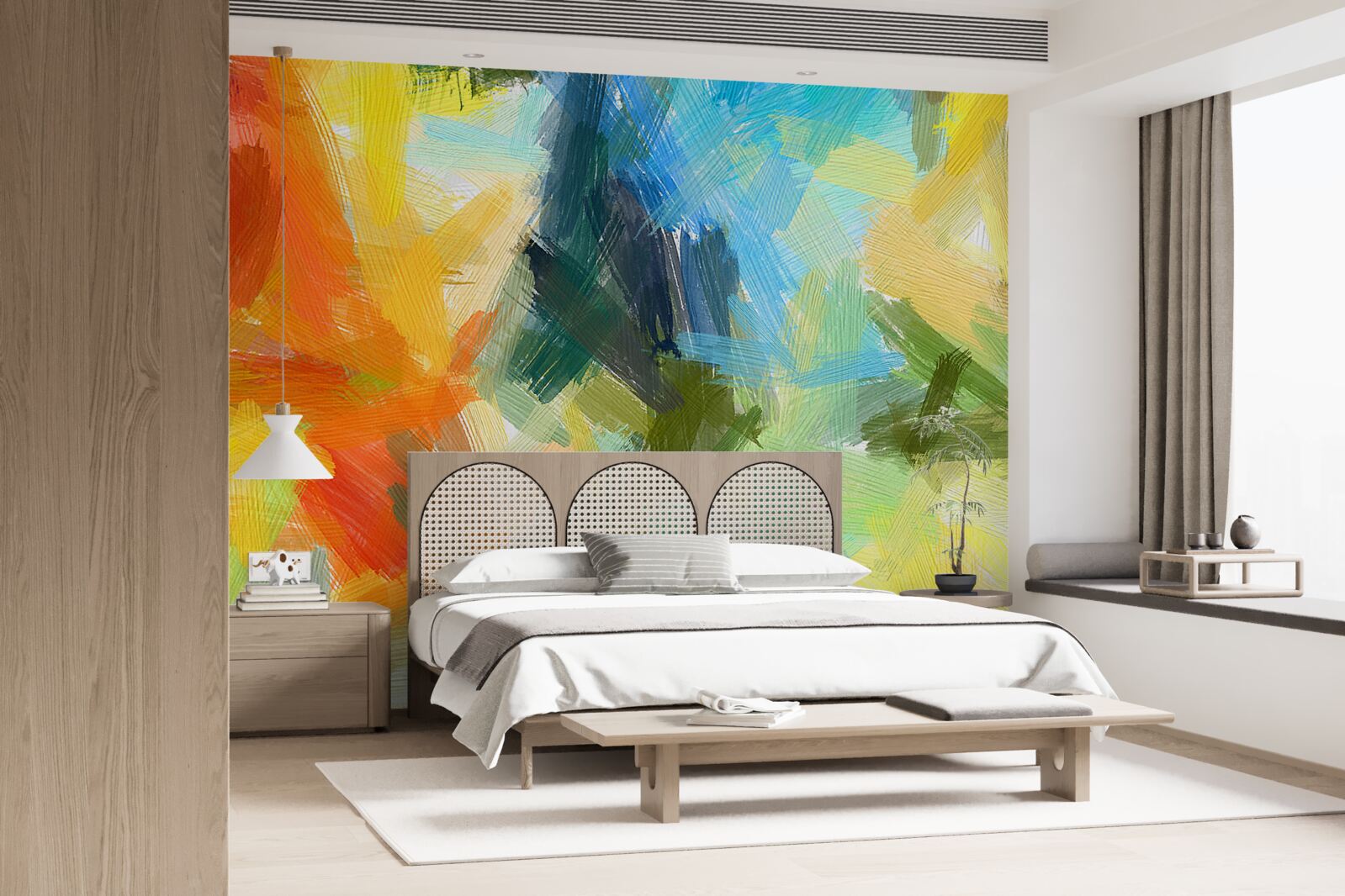 Fototapeta abstraktná olejomaľba zobrazujúca jeseň