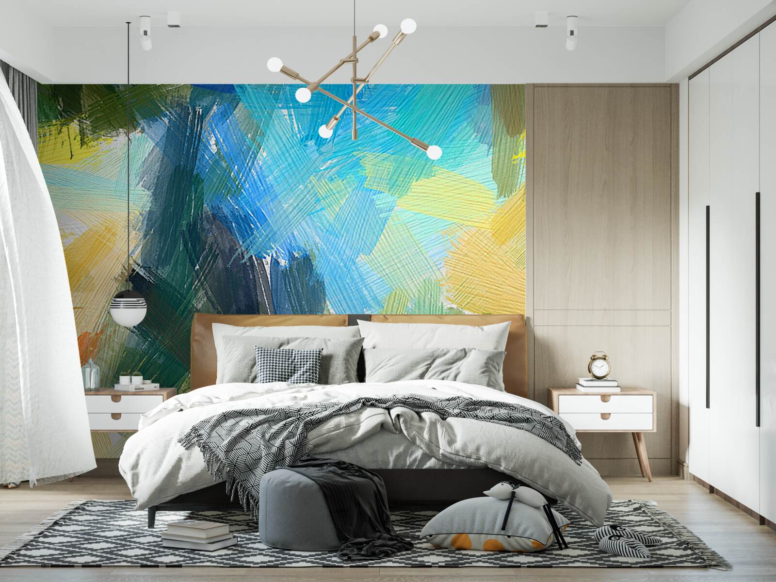 Fototapeta jesenná abstrakcia vytvorená olejovými farbami