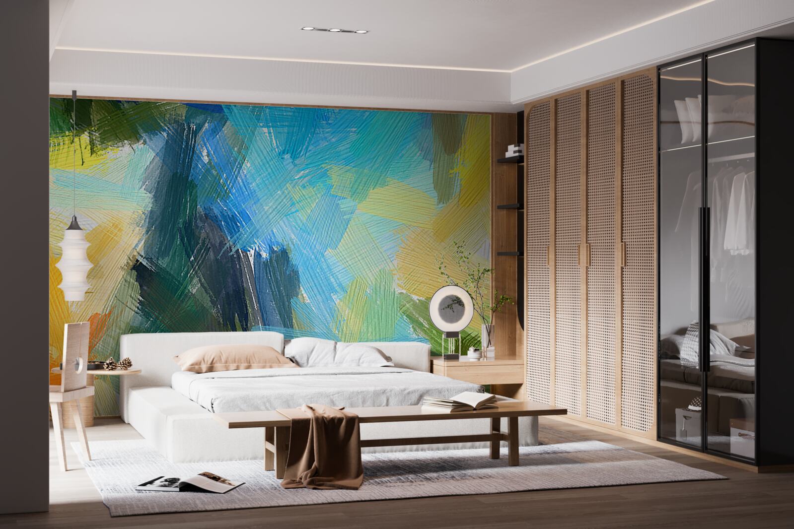 Fototapeta jesenná abstrakcia vytvorená olejovými farbami