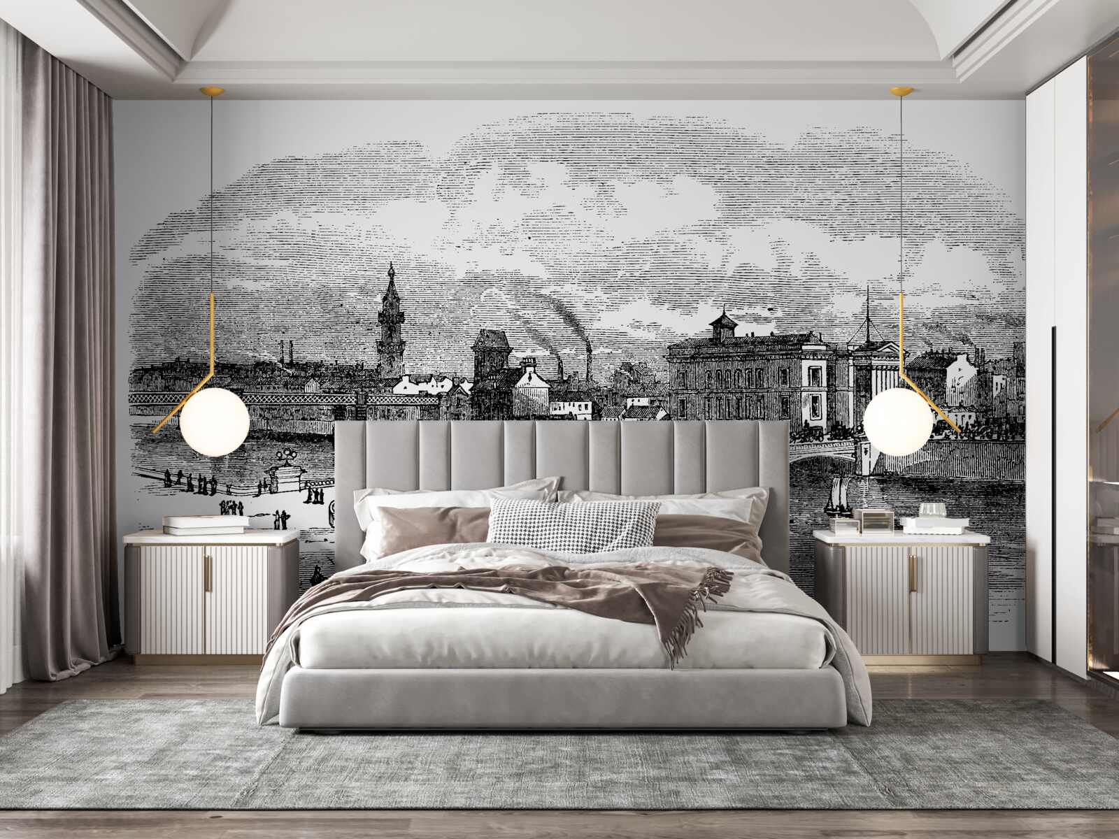 Fototapeta retro albert bridge v glasgowe