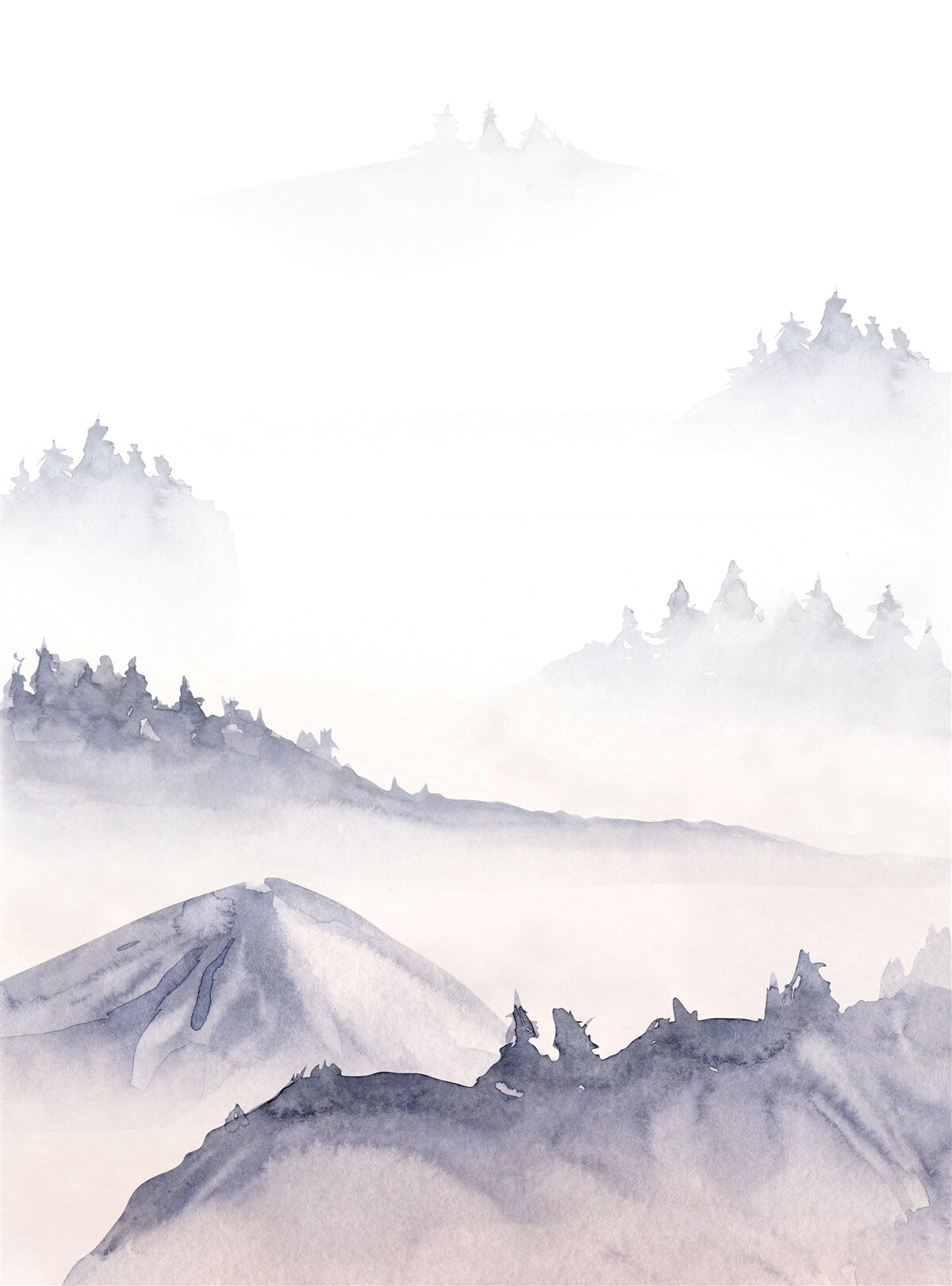 Fototapeta hory sú ponorené do hmly