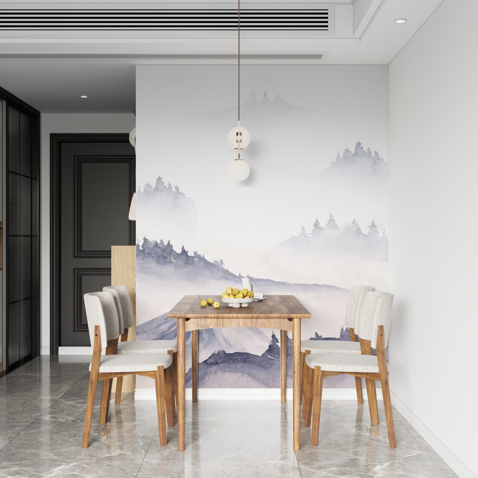 Fototapeta hory sú ponorené do hmly