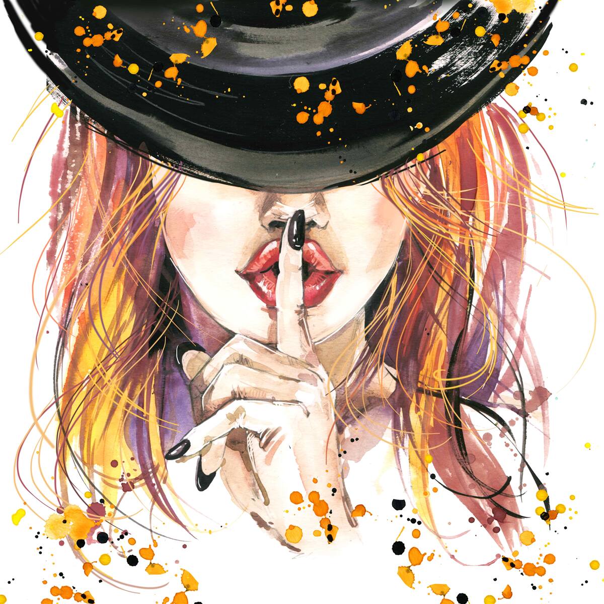 Fototapeta žena v tmavom klobúku