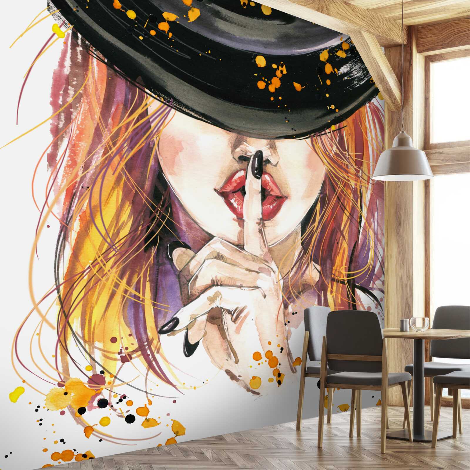 Fototapeta žena v tmavom klobúku