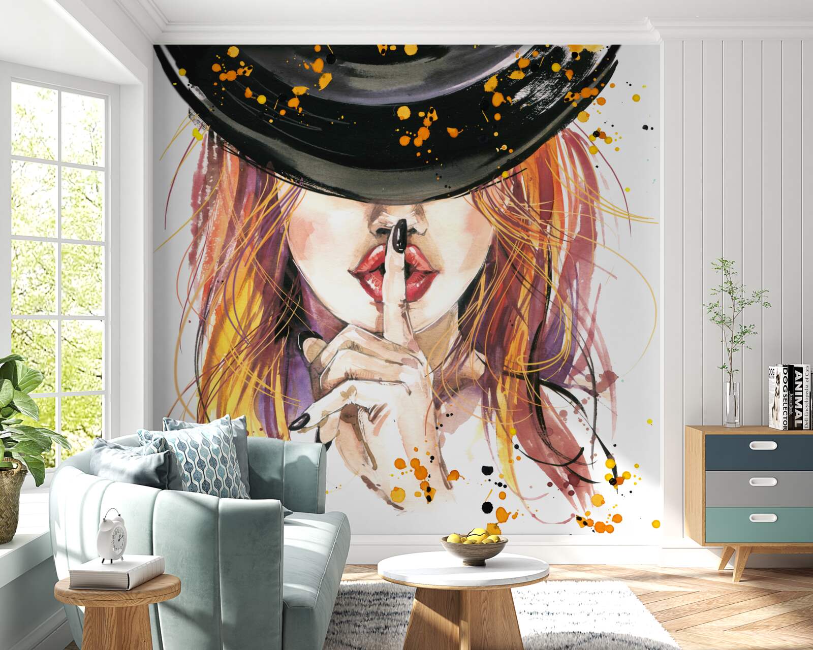 Fototapeta žena v tmavom klobúku