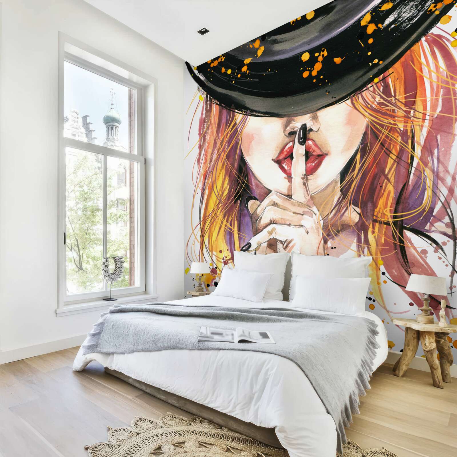 Fototapeta žena v tmavom klobúku