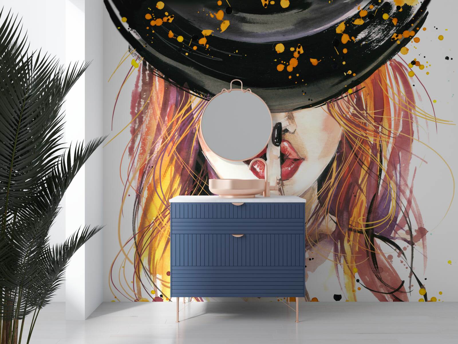 Fototapeta žena v tmavom klobúku