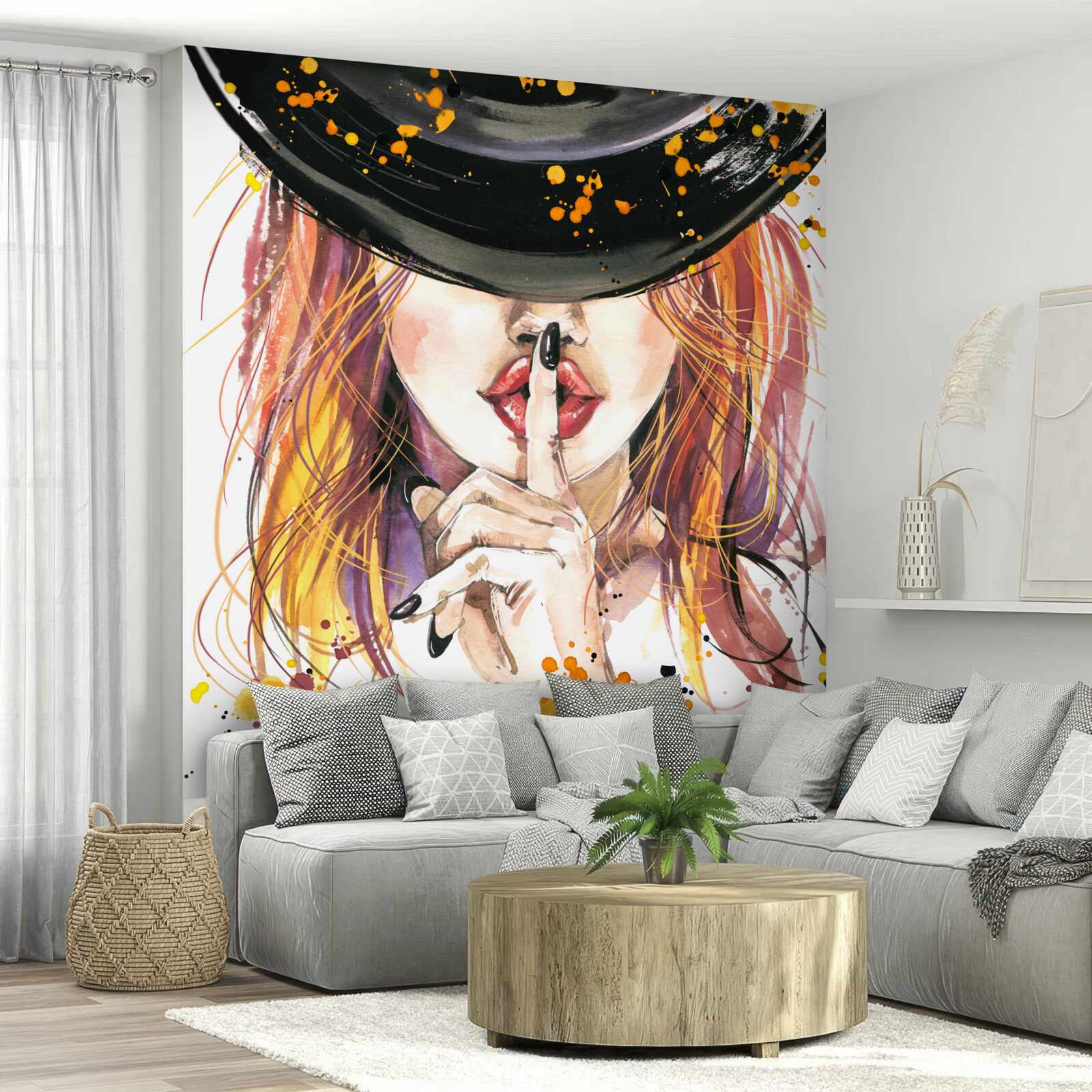 Fototapeta žena v tmavom klobúku