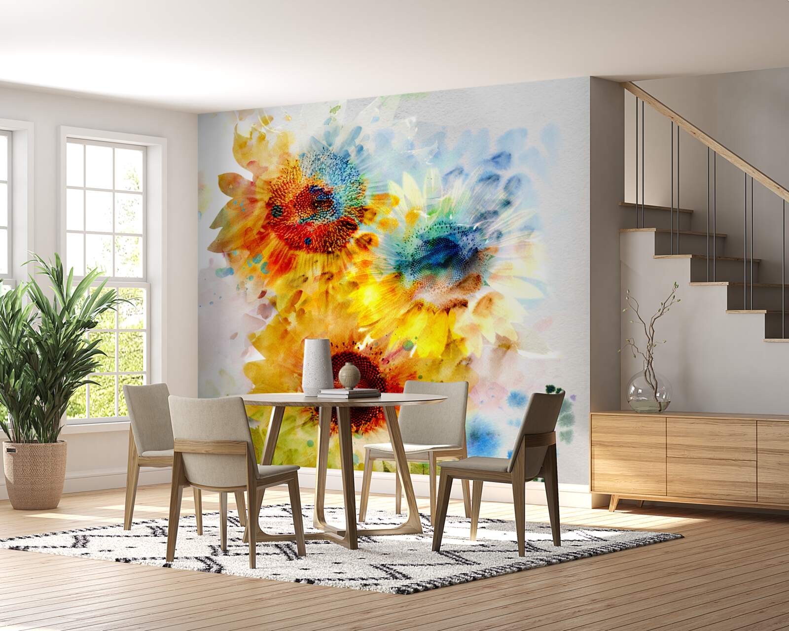 Fototapeta kytica letných slnečníc