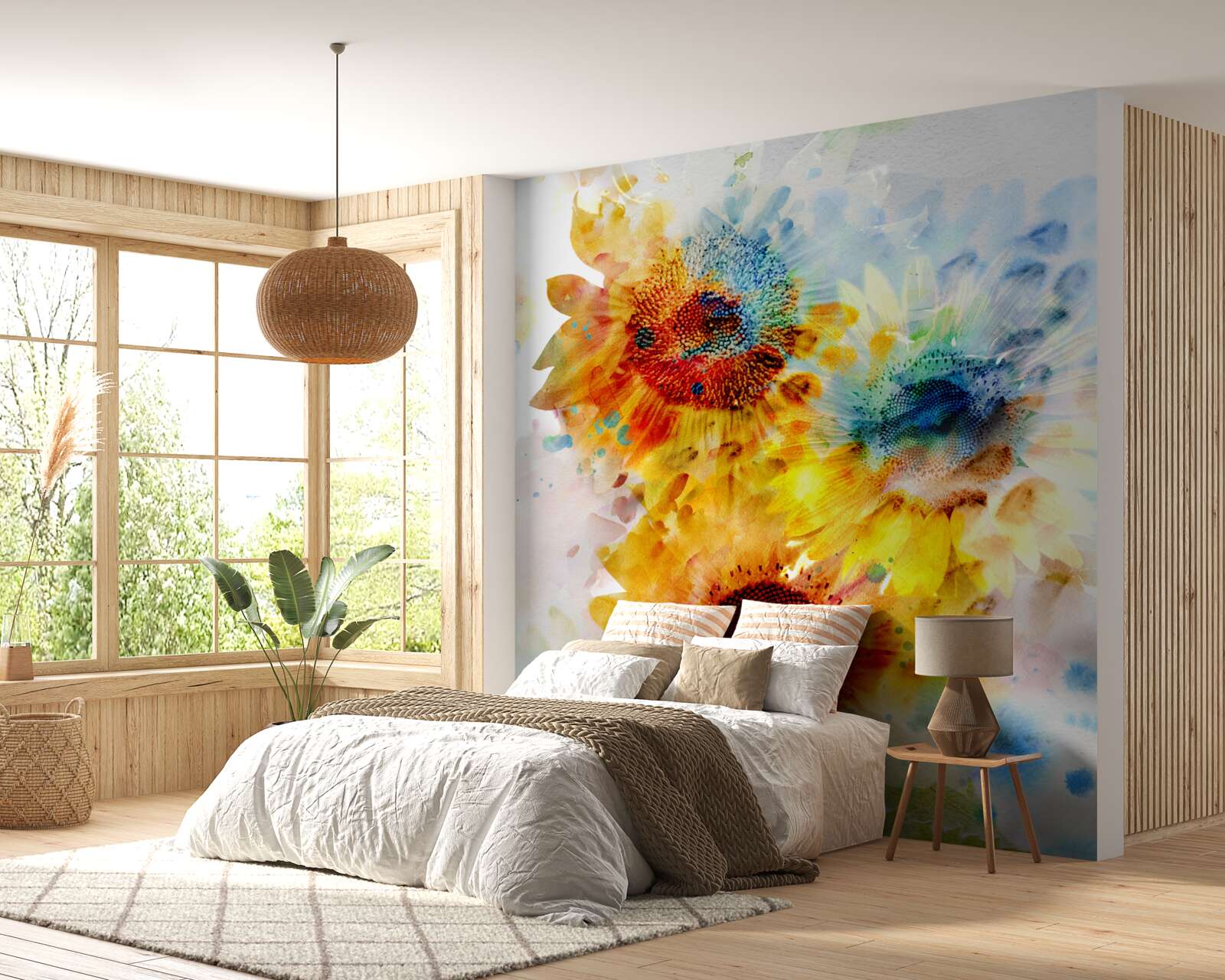 Fototapeta kytica letných slnečníc