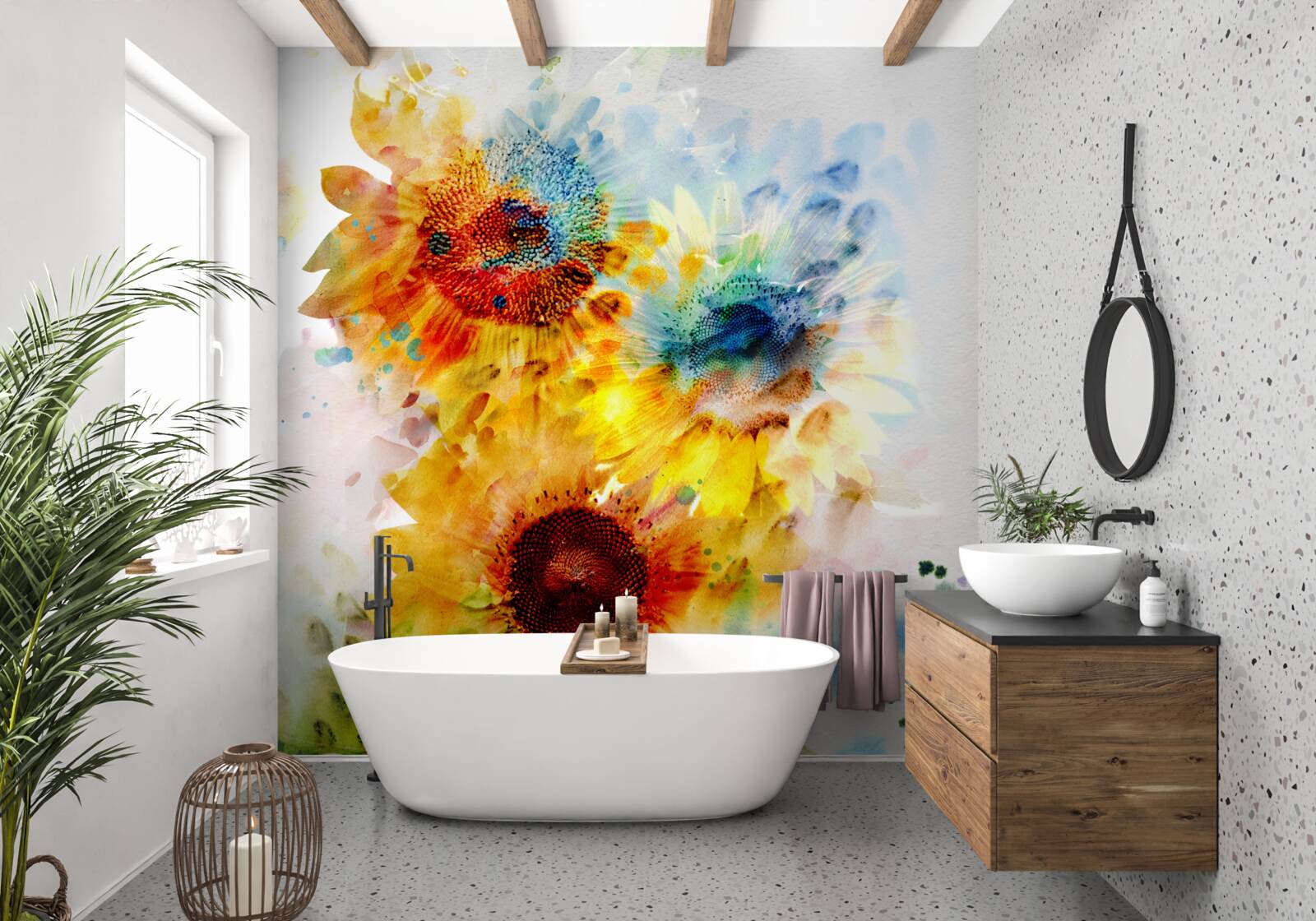 Fototapeta kytica letných slnečníc