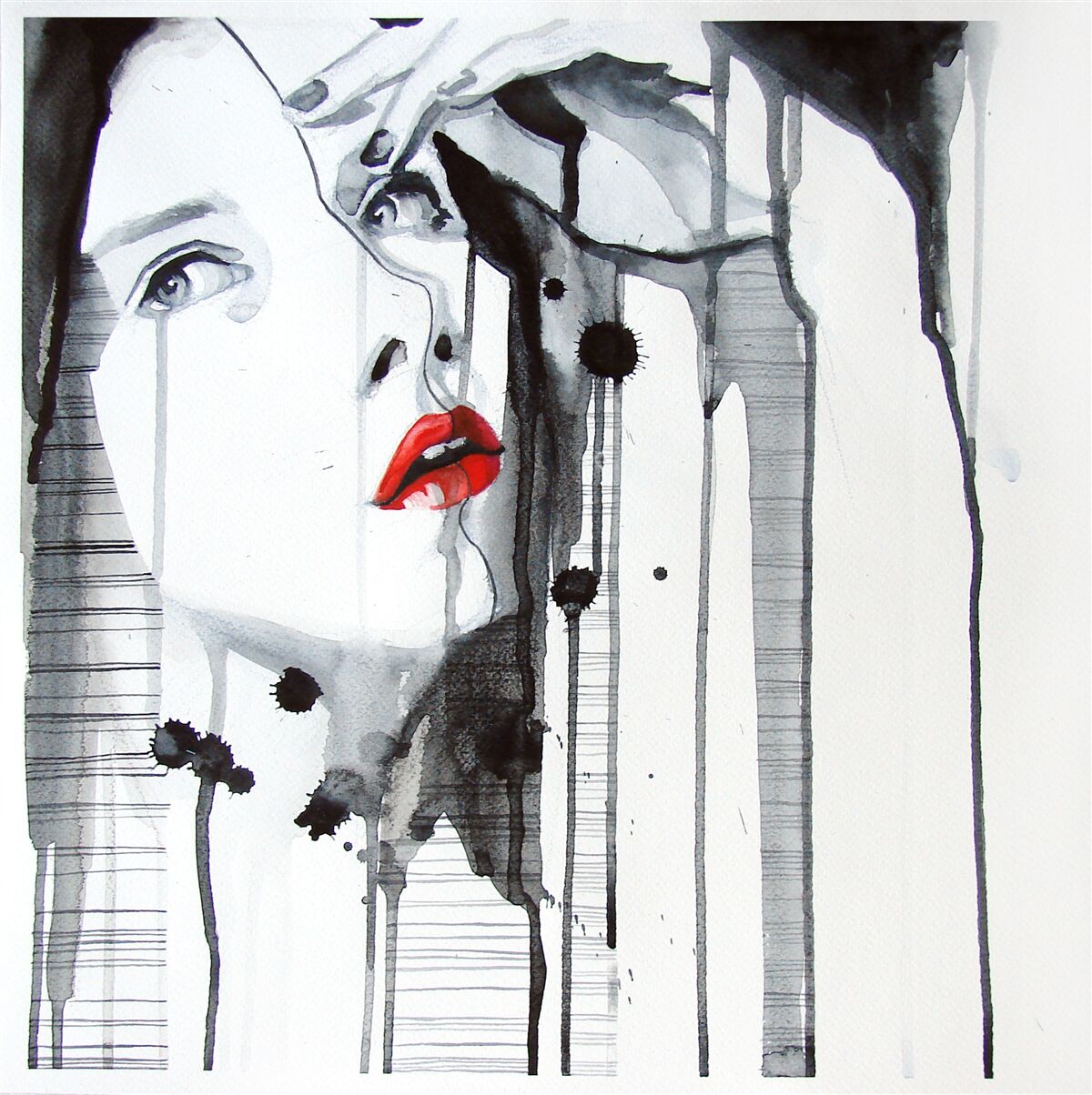 Fototapeta obraz ženy so šarlátovými perami