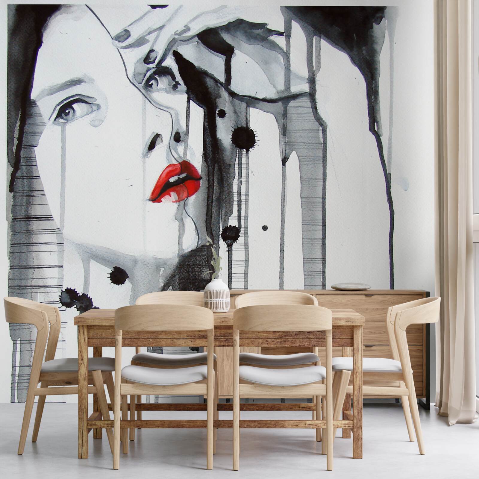 Fototapeta obraz ženy so šarlátovými perami