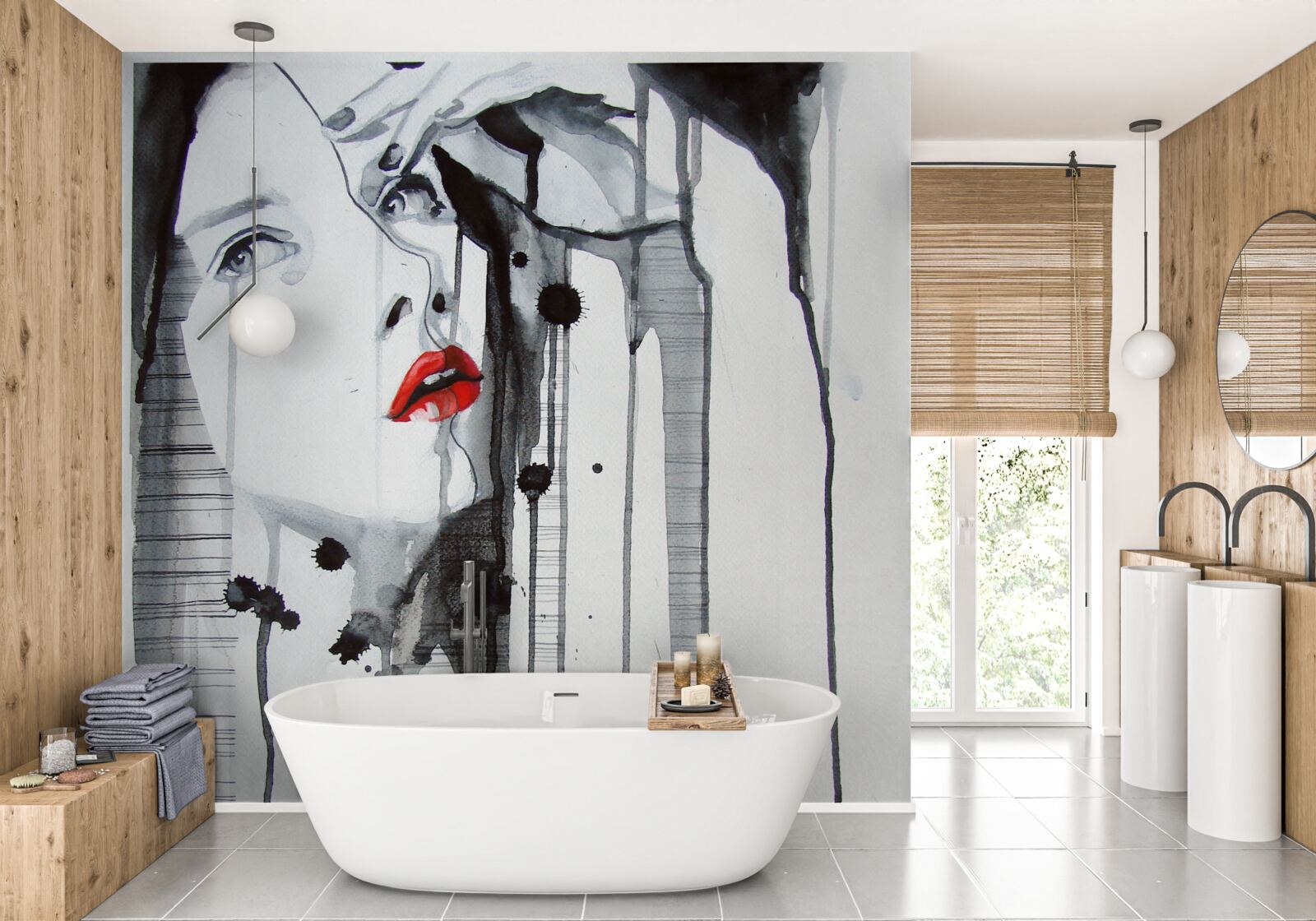 Fototapeta obraz ženy so šarlátovými perami