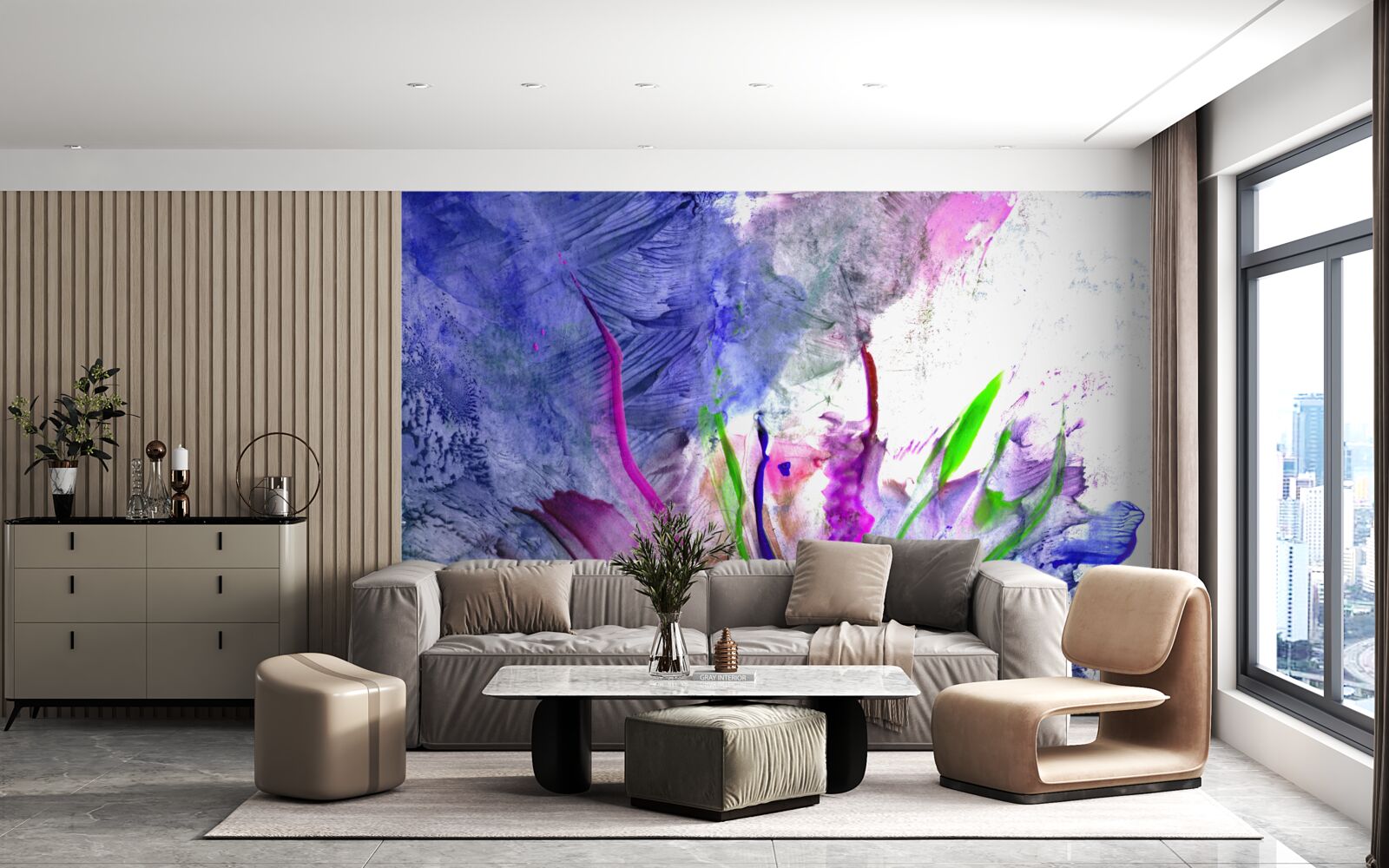 Fototapeta abstrakcia v jasných farebných odtieňoch