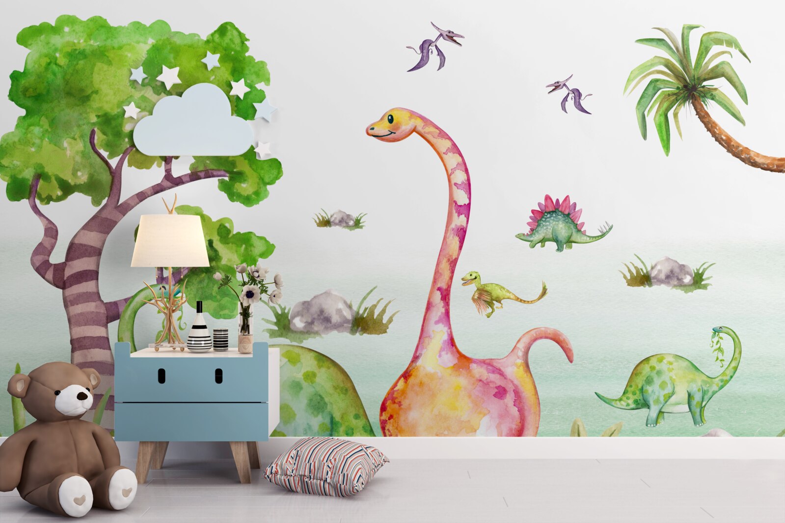 Fototapeta animované dinosaury idúce na prechádzku