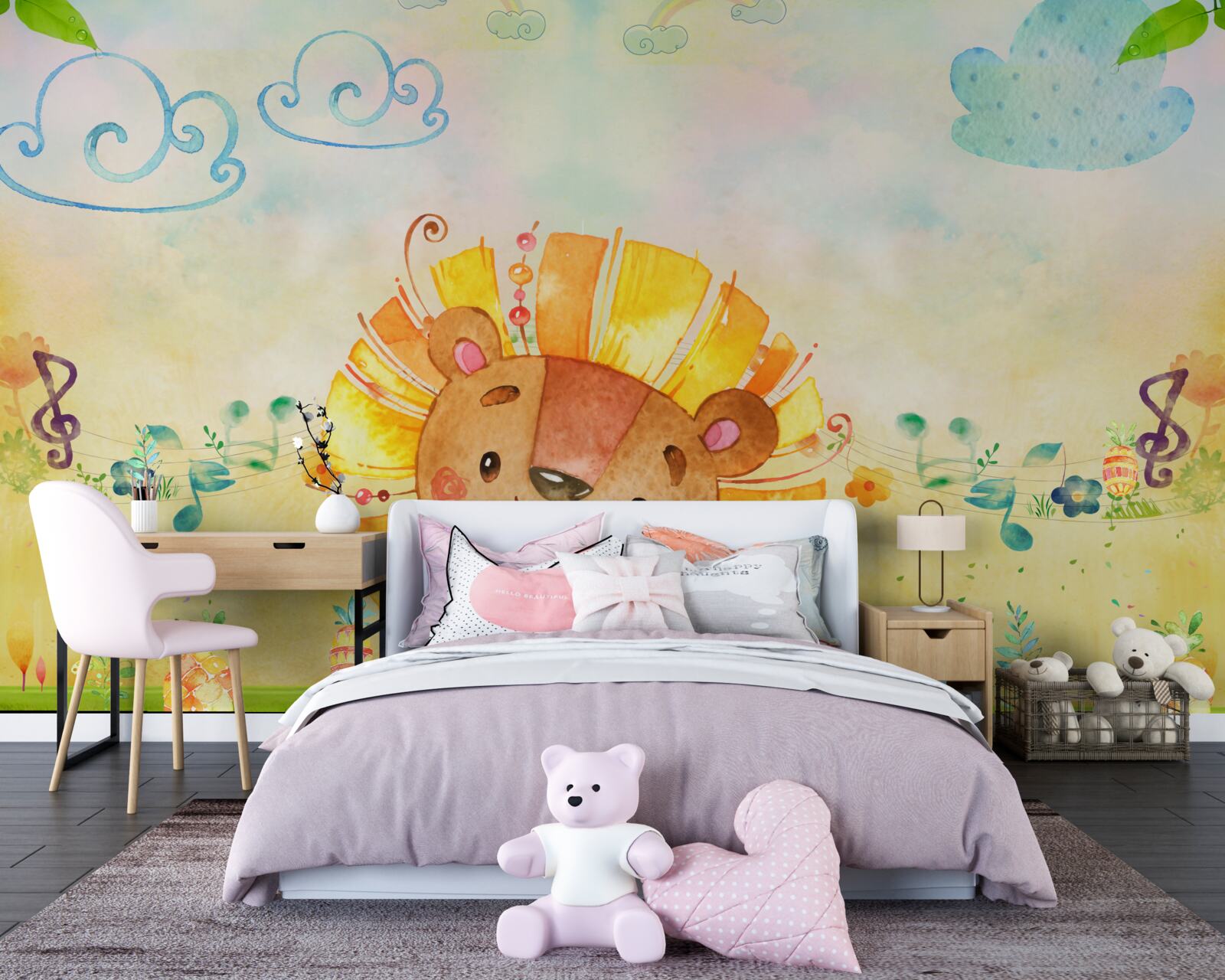 Fototapeta na lúke sa spokojne usmieva mladý lev